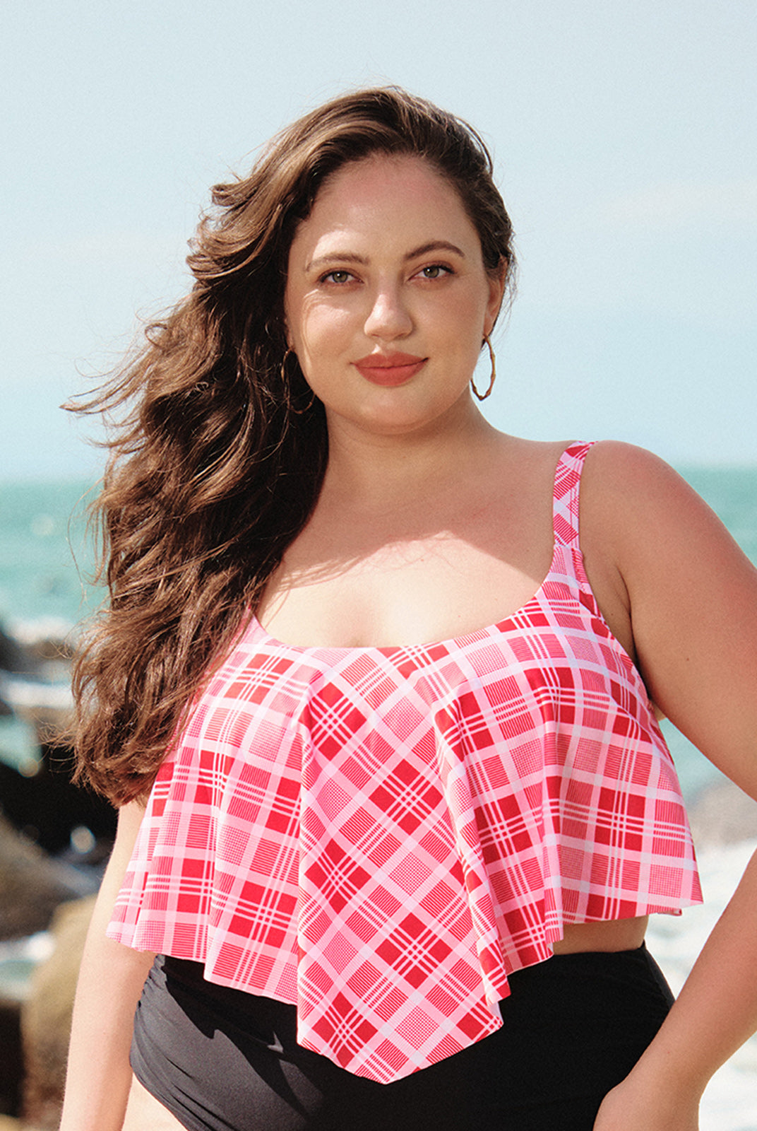 Women Knitted Polyester Bikini Tops Sustainable Plus Size Tankinis - BERLOOK
