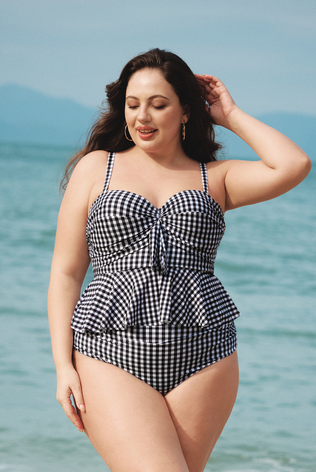 Women Knitted Polyester Bikini Tops Sustainable Plus Size Tankinis - BERLOOK