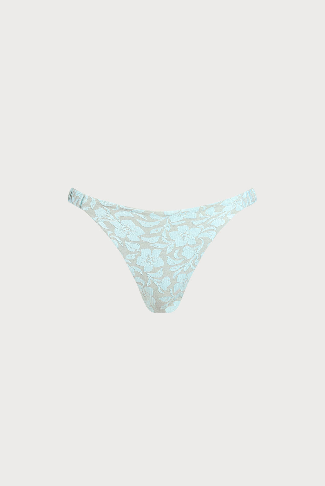 Women Knitted Polyester Blended Bikini Bottoms Light Blue Sustainable Bikinis - BERLOOK