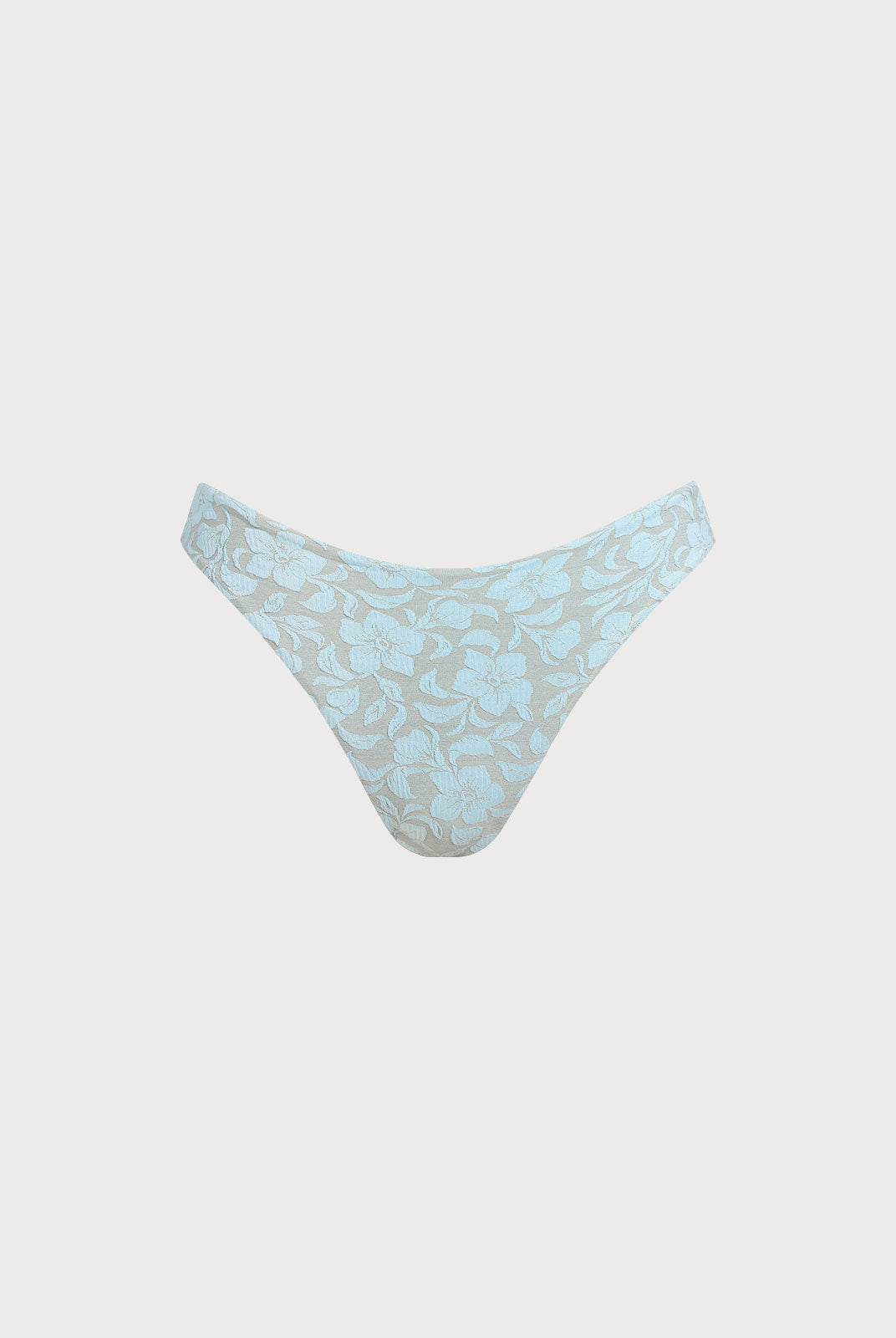 Women Knitted Polyester Blended Bikini Bottoms Light Blue Sustainable Bikinis - BERLOOK