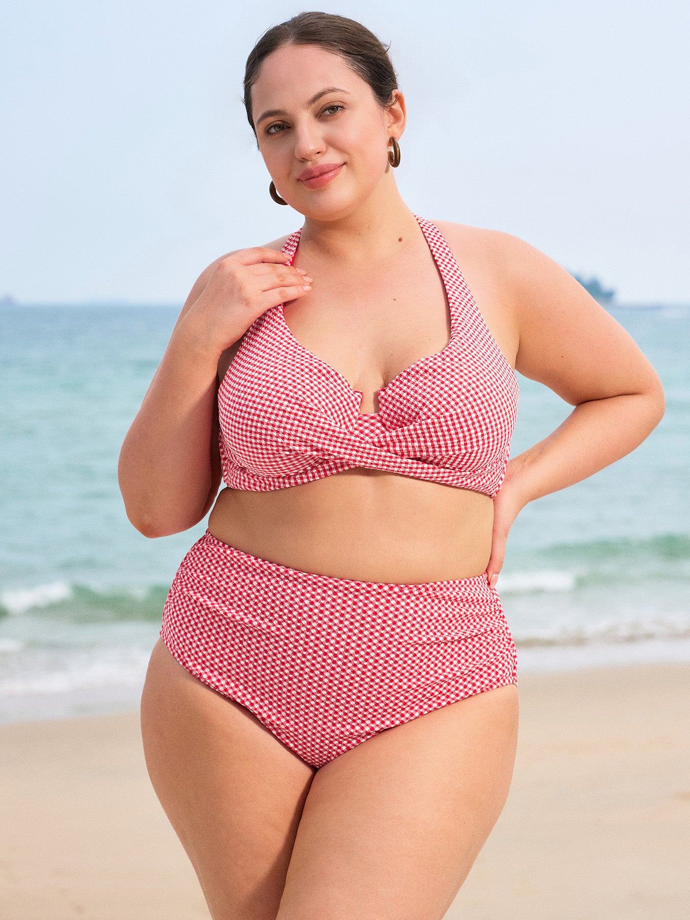 Women Knitted Polyester blended Bikini Bottoms Sustainable Plus Size Bikinis - BERLOOK