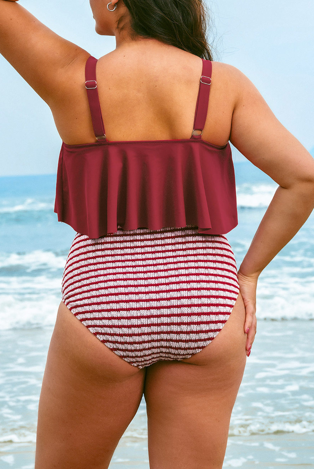 Women Knitted Polyester Blended Bikini Bottoms Sustainable Plus Size Tankinis - BERLOOK