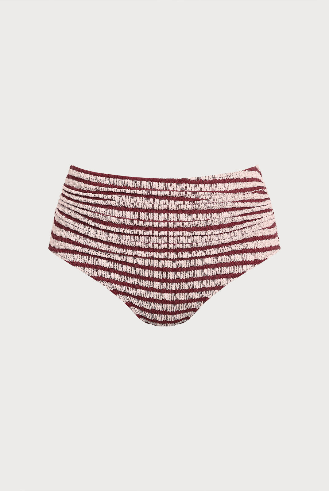 Women Knitted Polyester Blended Bikini Bottoms Wine Red Sustainable Plus Size Tankinis - BERLOOK
