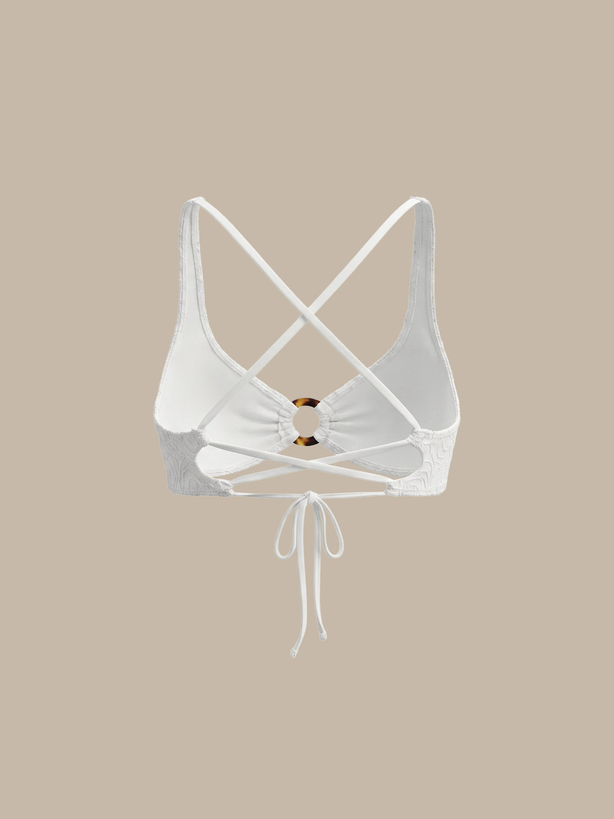 Women Knitted Polyester Blended Bikini Tops Sustainable - BERLOOK - 01