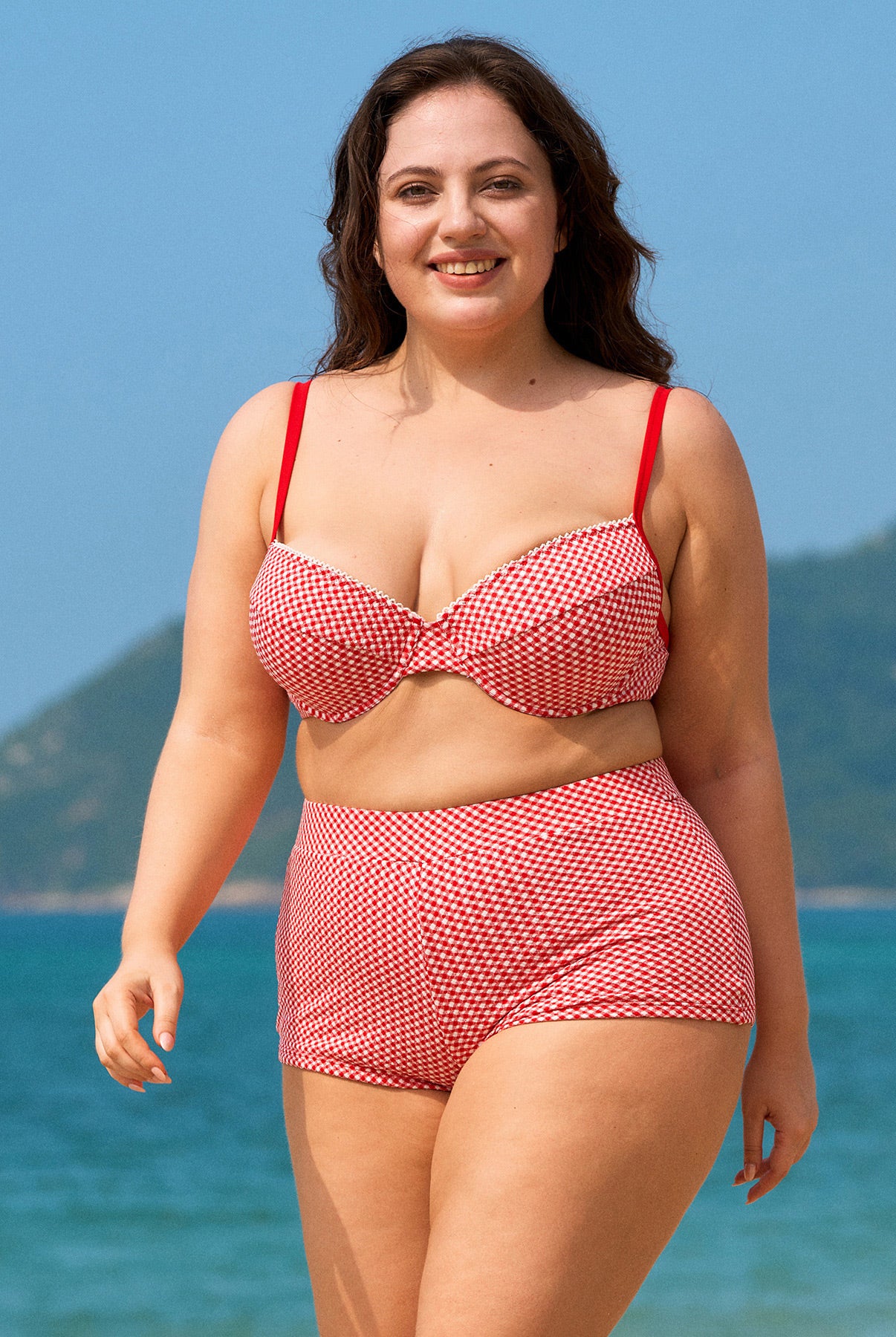 Women Knitted Polyester blended Bikini Tops Sustainable Plus Size Bikinis - BERLOOK