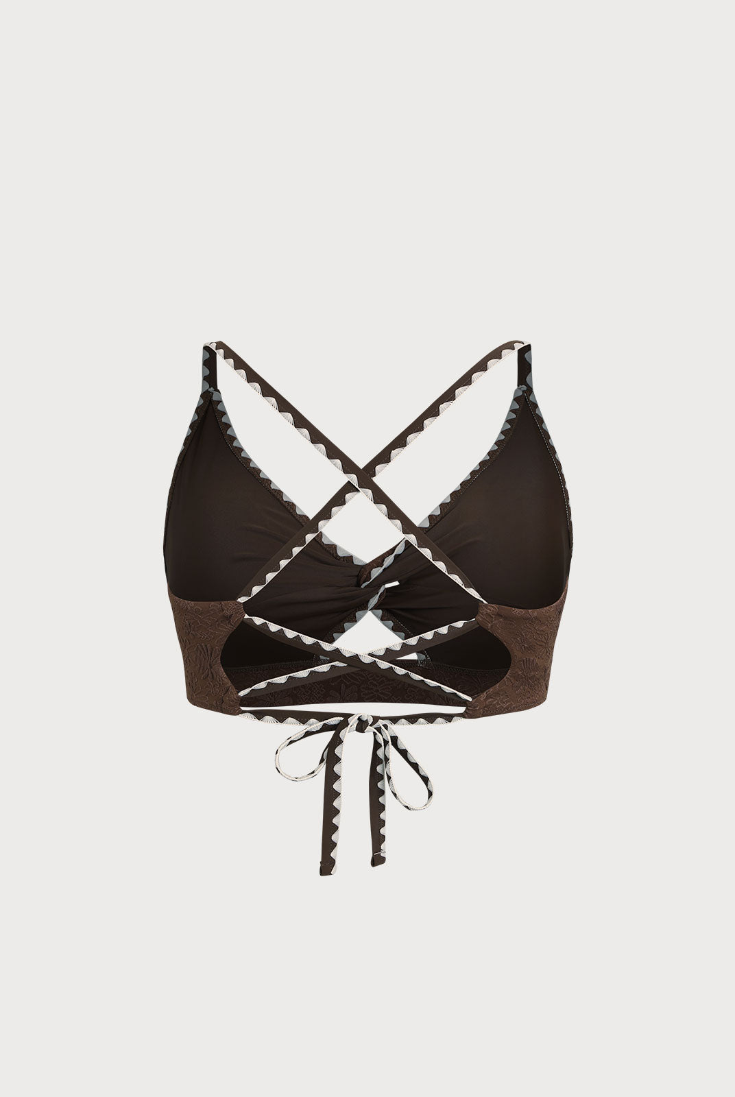 Women Knitted Polyester Blended Bikini Tops Sustainable Plus Size Bikinis - BERLOOK