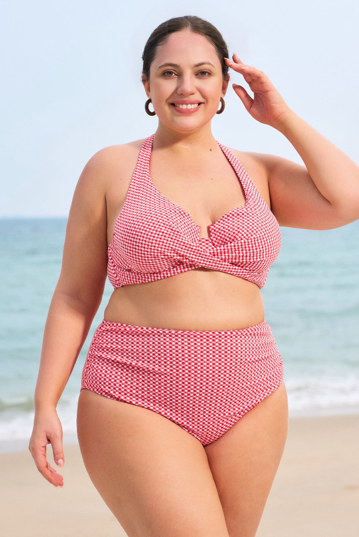 Women Knitted Polyester blended Bikini Tops Sustainable Plus Size Bikinis - BERLOOK
