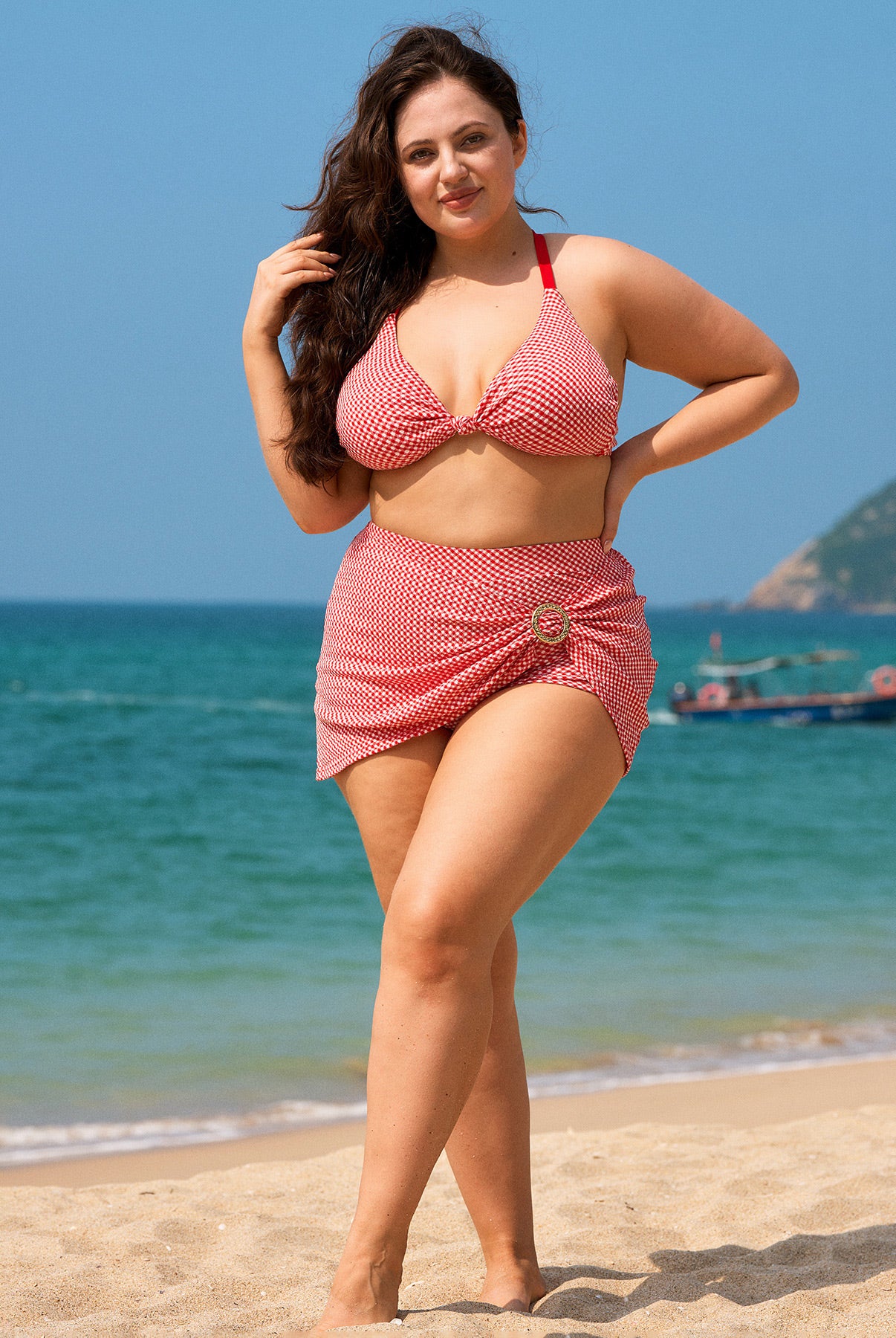 Women Knitted Polyester blended Cover ups Sustainable Plus Size Cover-ups - BERLOOK