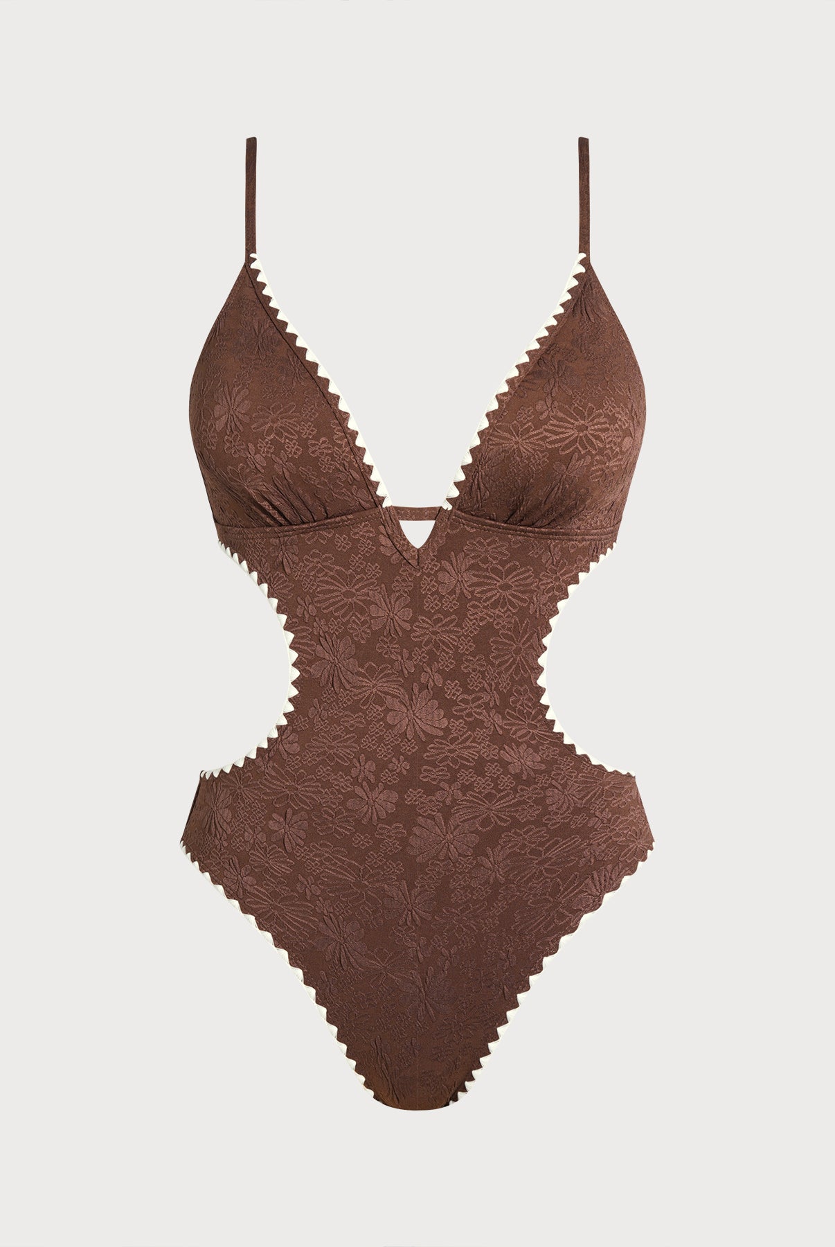 Women Knitted Polyester Blended One-Pieces Dark Coffee Sustainable One-Pieces - BERLOOK