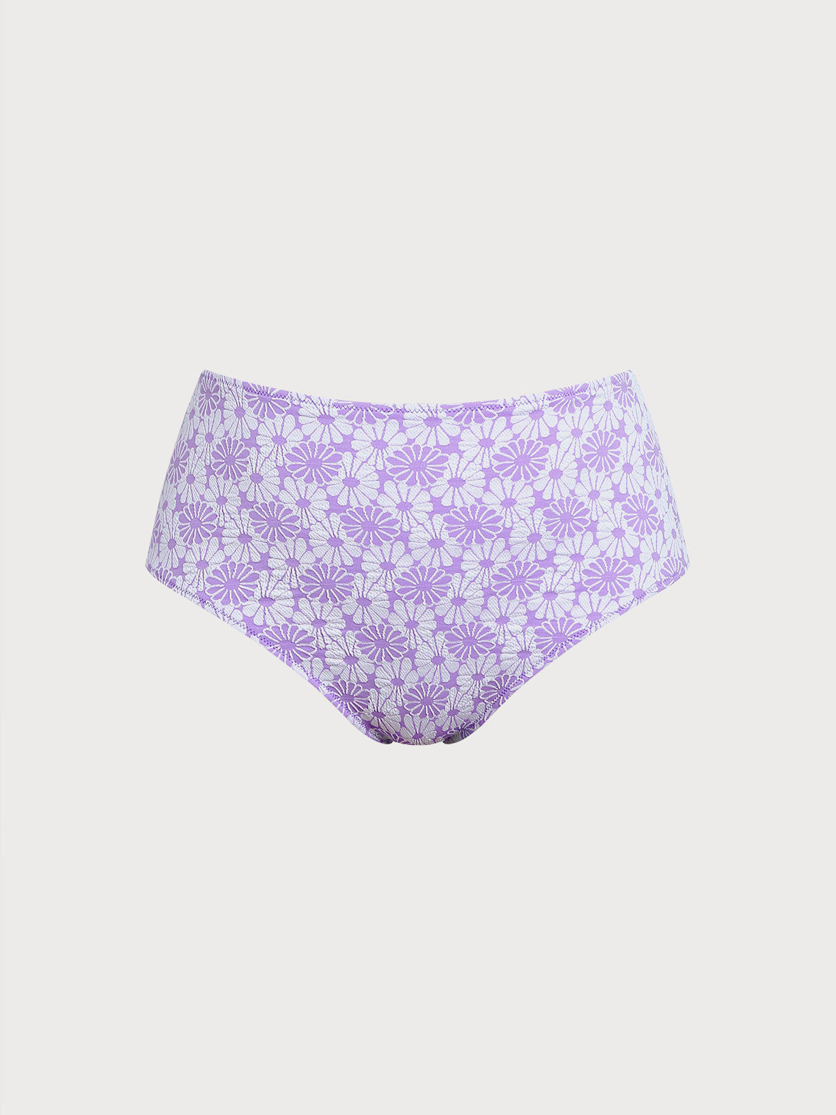 Women Knitted Polyester Blended Tankini Bottoms Purple Sustainable Plus Size Tankinis - BERLOOK