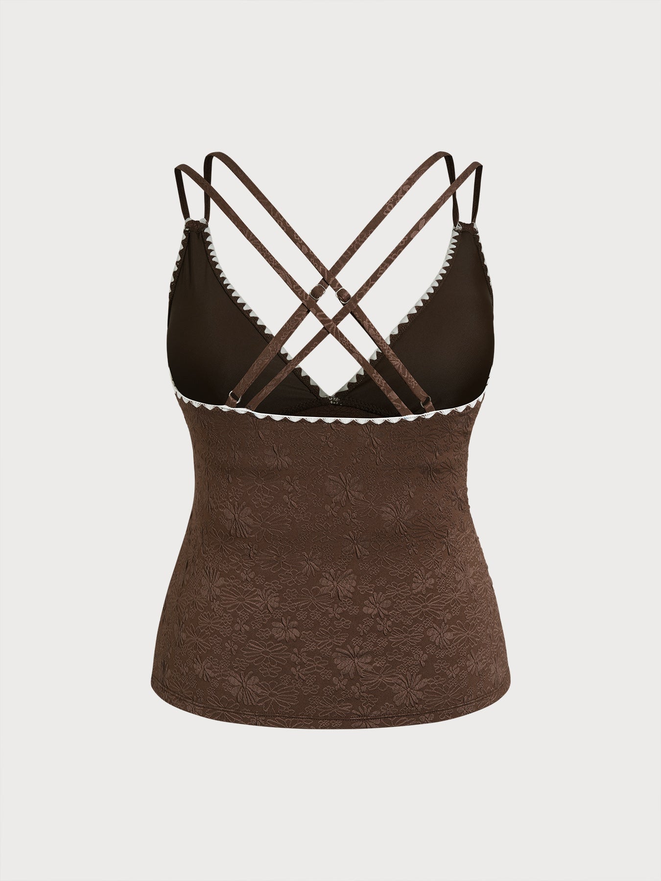 Women Knitted Polyester Blended Tankini Tops Sustainable Plus Size Tankinis - BERLOOK