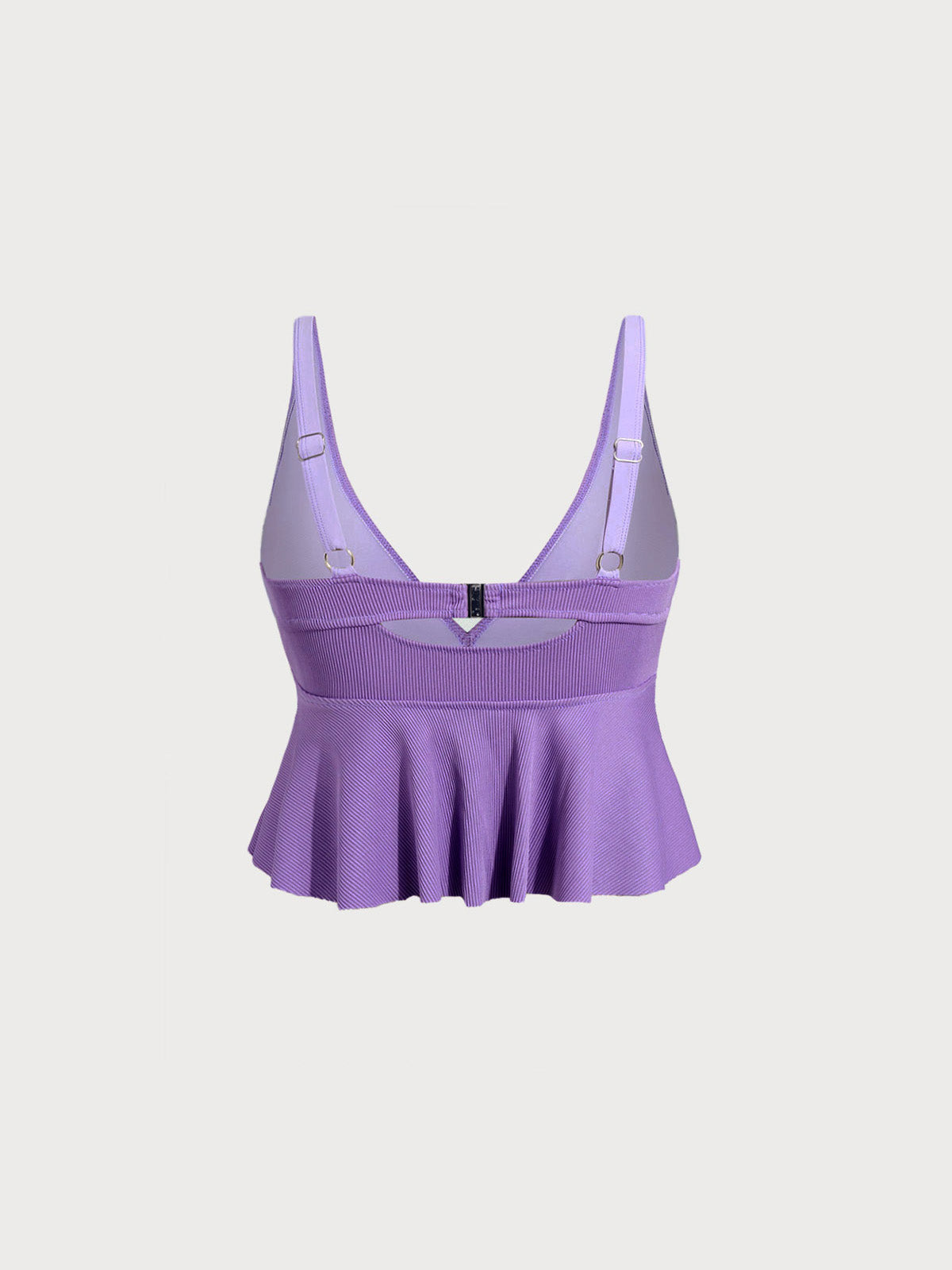 Women Knitted Polyester Blended Tankini Tops Sustainable Plus Size Tankinis - BERLOOK