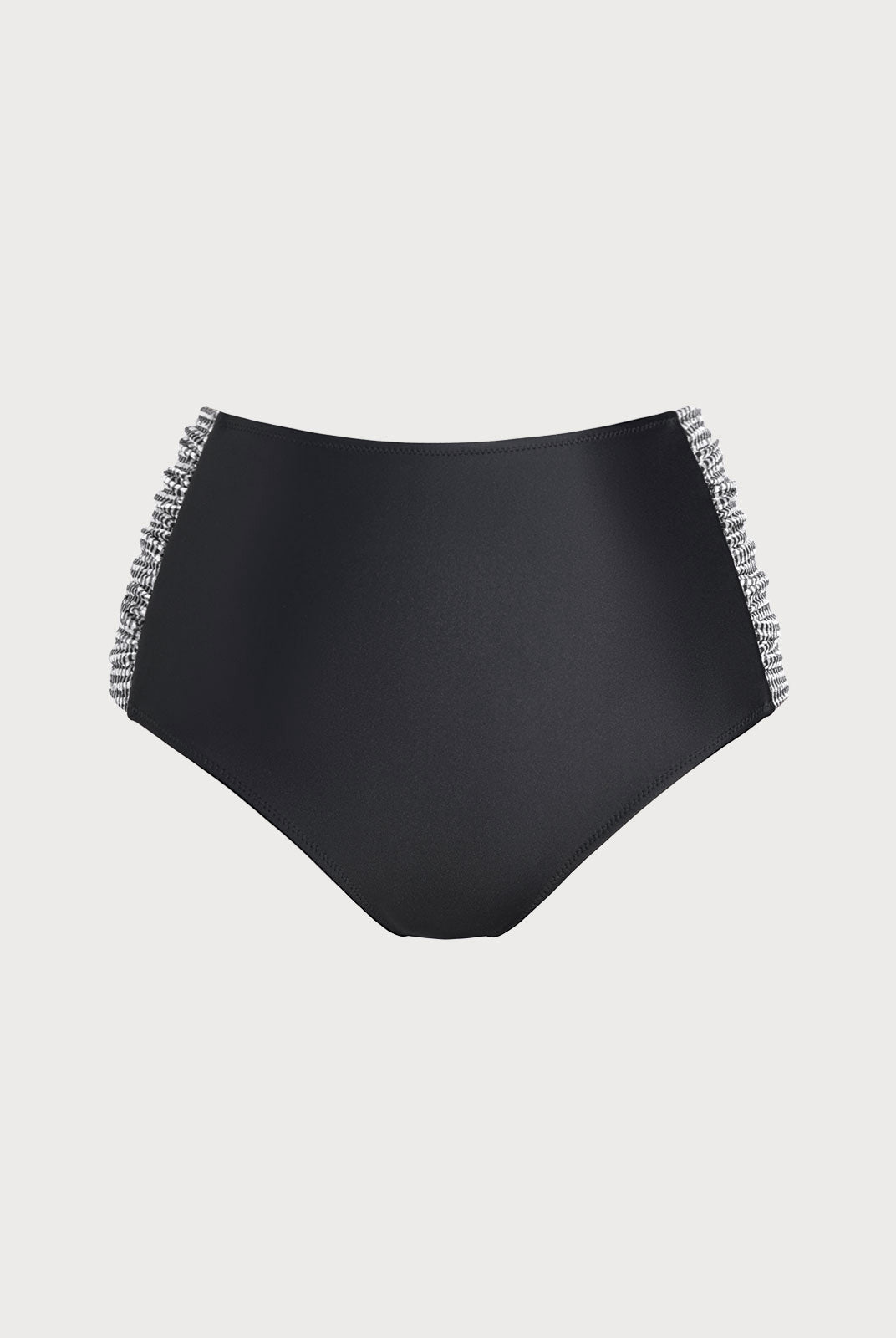 Women Knitted Polyester Nylon Blended Bikini Bottoms Black Sustainable Plus Size Bikinis - BERLOOK