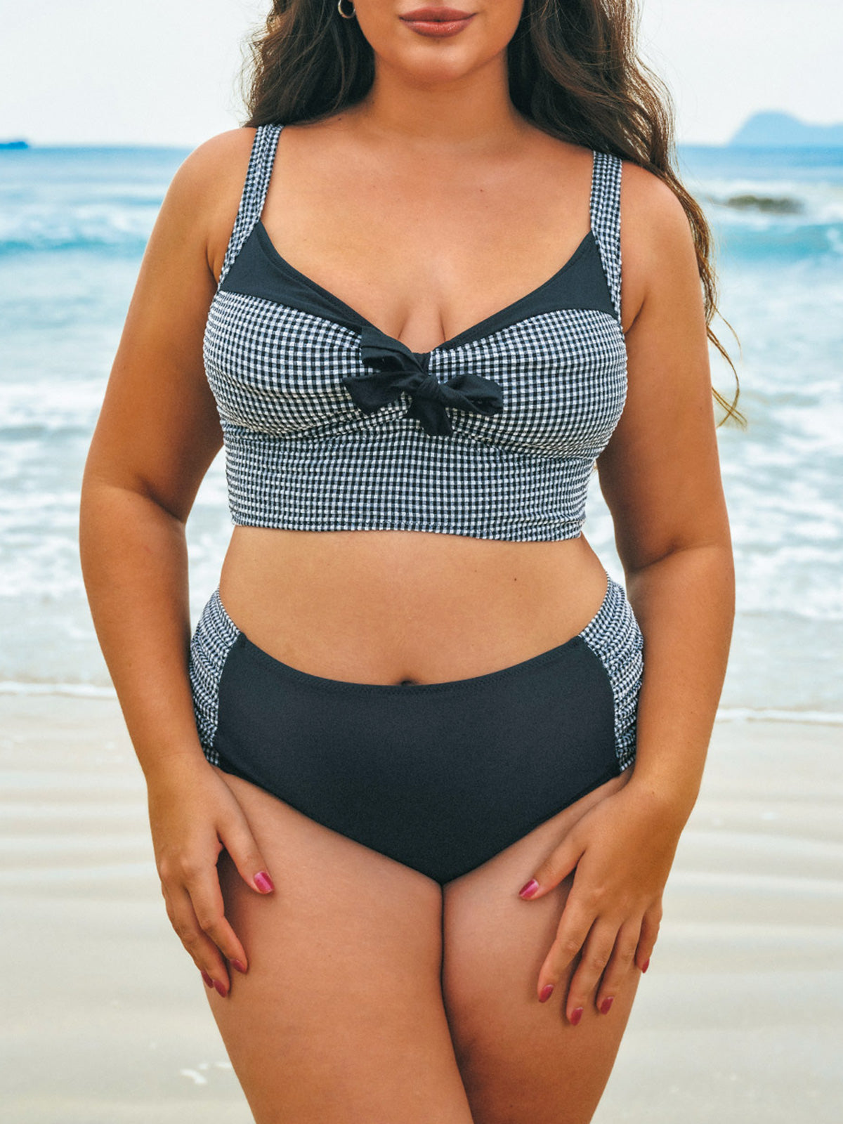 Women Knitted Polyester Nylon Blended Bikini Bottoms Sustainable Plus Size Bikinis - BERLOOK