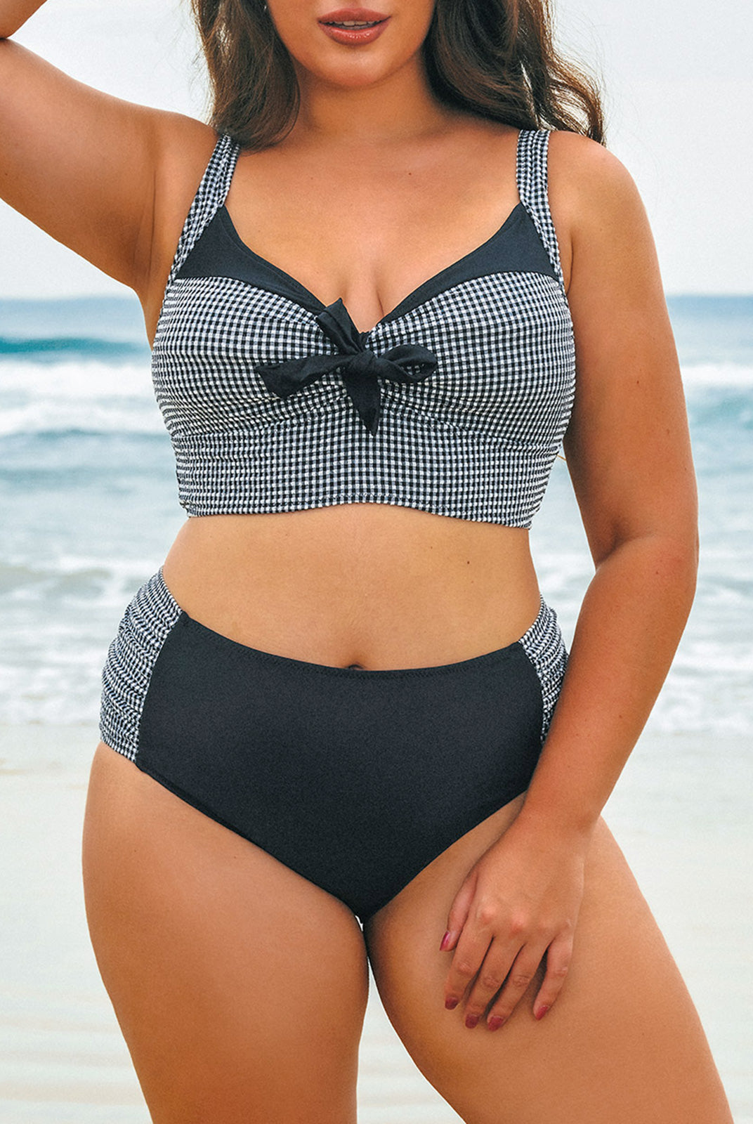 Women Knitted Polyester Nylon Blended Bikini Bottoms Sustainable Plus Size Bikinis - BERLOOK