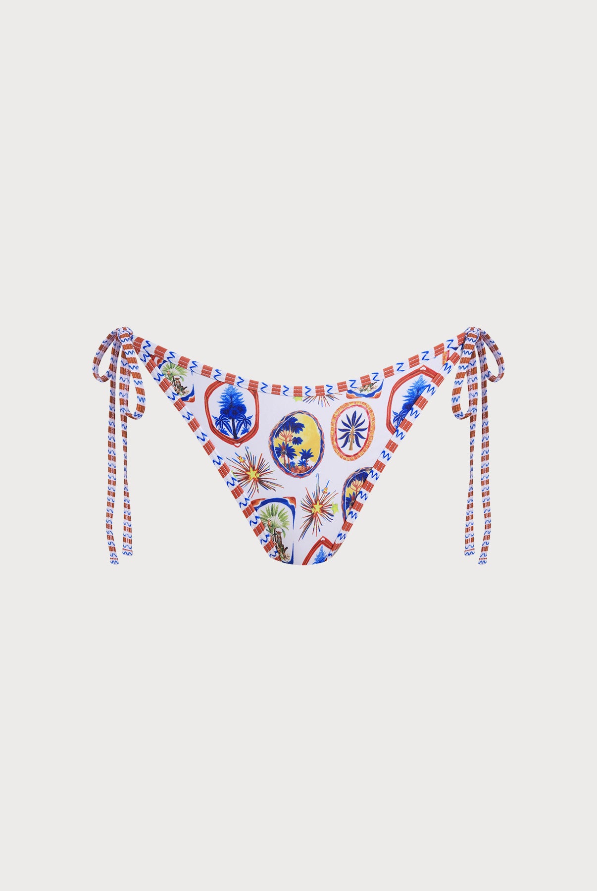 Women Knitted Polyester Printed Bikini Bottoms Multi Sustainable Bikinis - BERLOOK