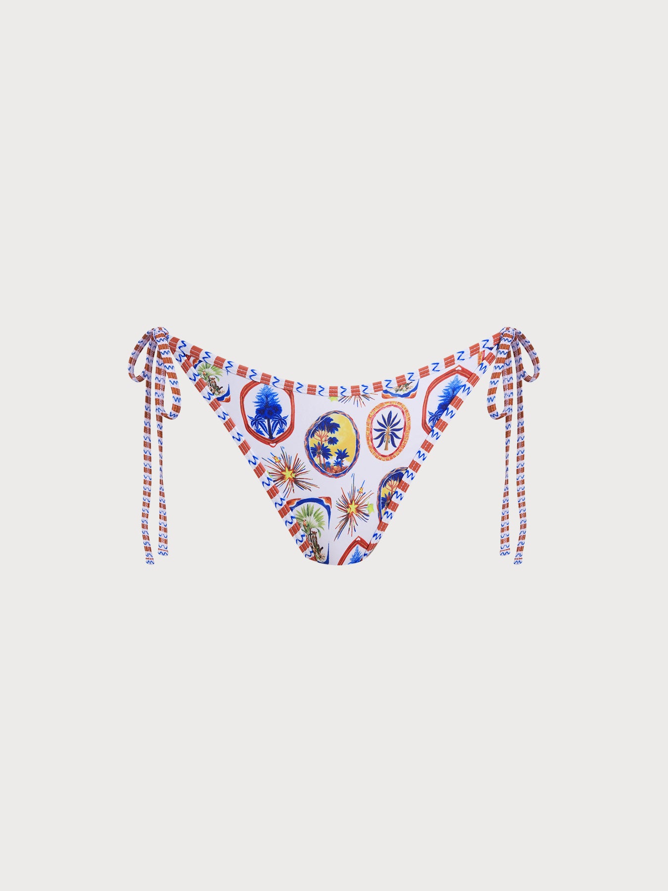 Women Knitted Polyester Printed Bikini Bottoms Multi Sustainable Bikinis - BERLOOK