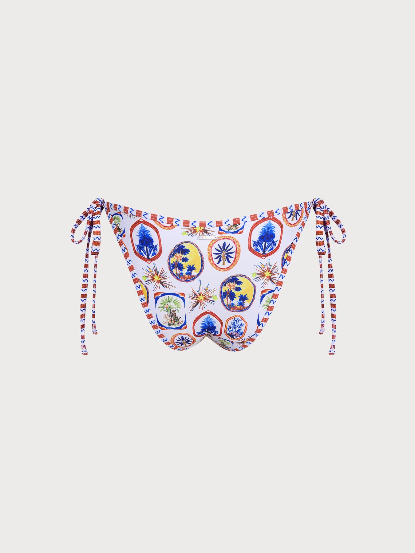 Women Knitted Polyester Printed Bikini Bottoms Sustainable Bikinis - BERLOOK