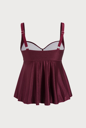 Women Knitted Polyester Tankini Tops Sustainable Plus Size Tankinis - BERLOOK