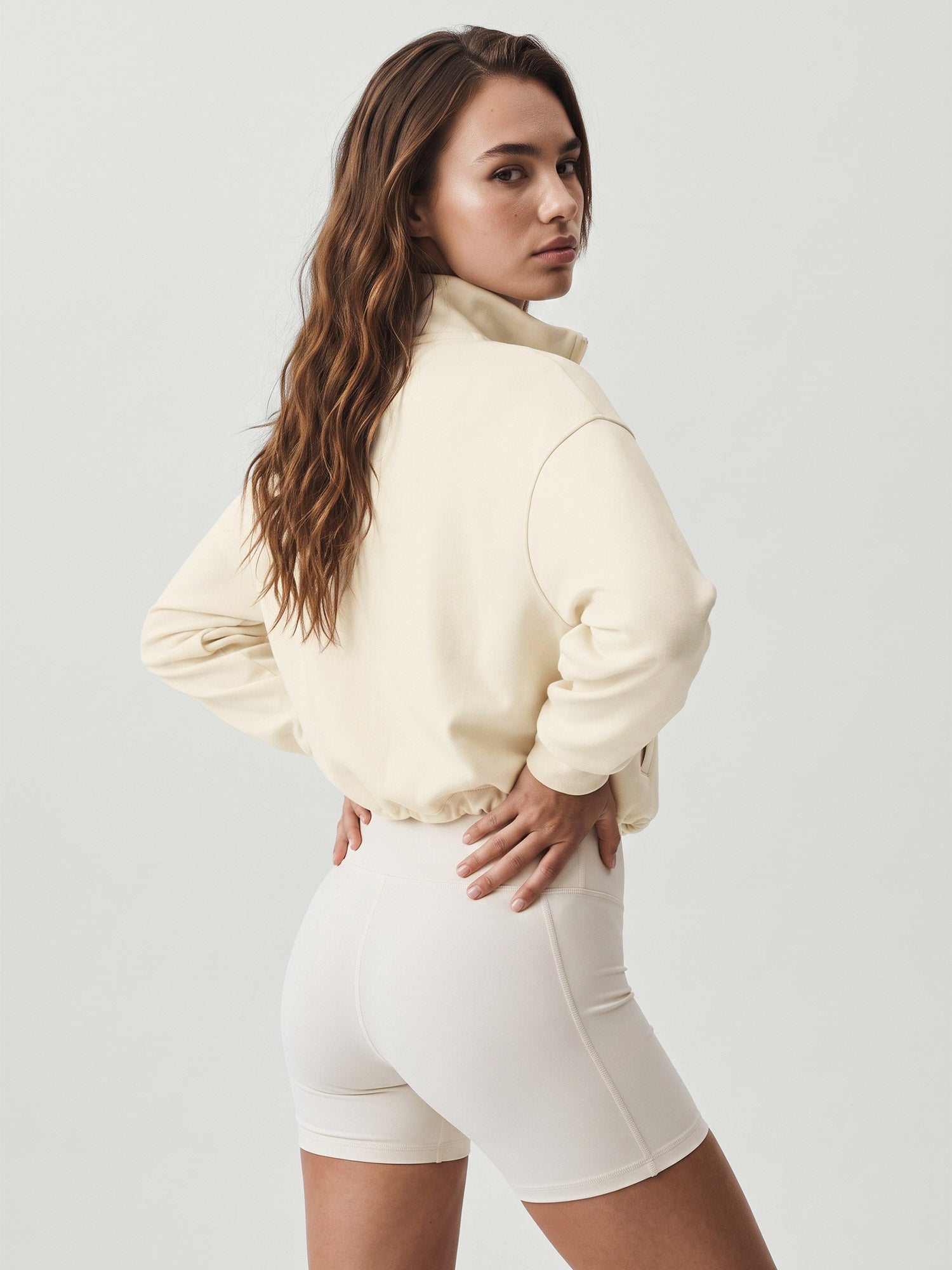 Women Knitted Polyester Yoga Long Sleeve Tops Sustainable Yoga Tops - BERLOOK