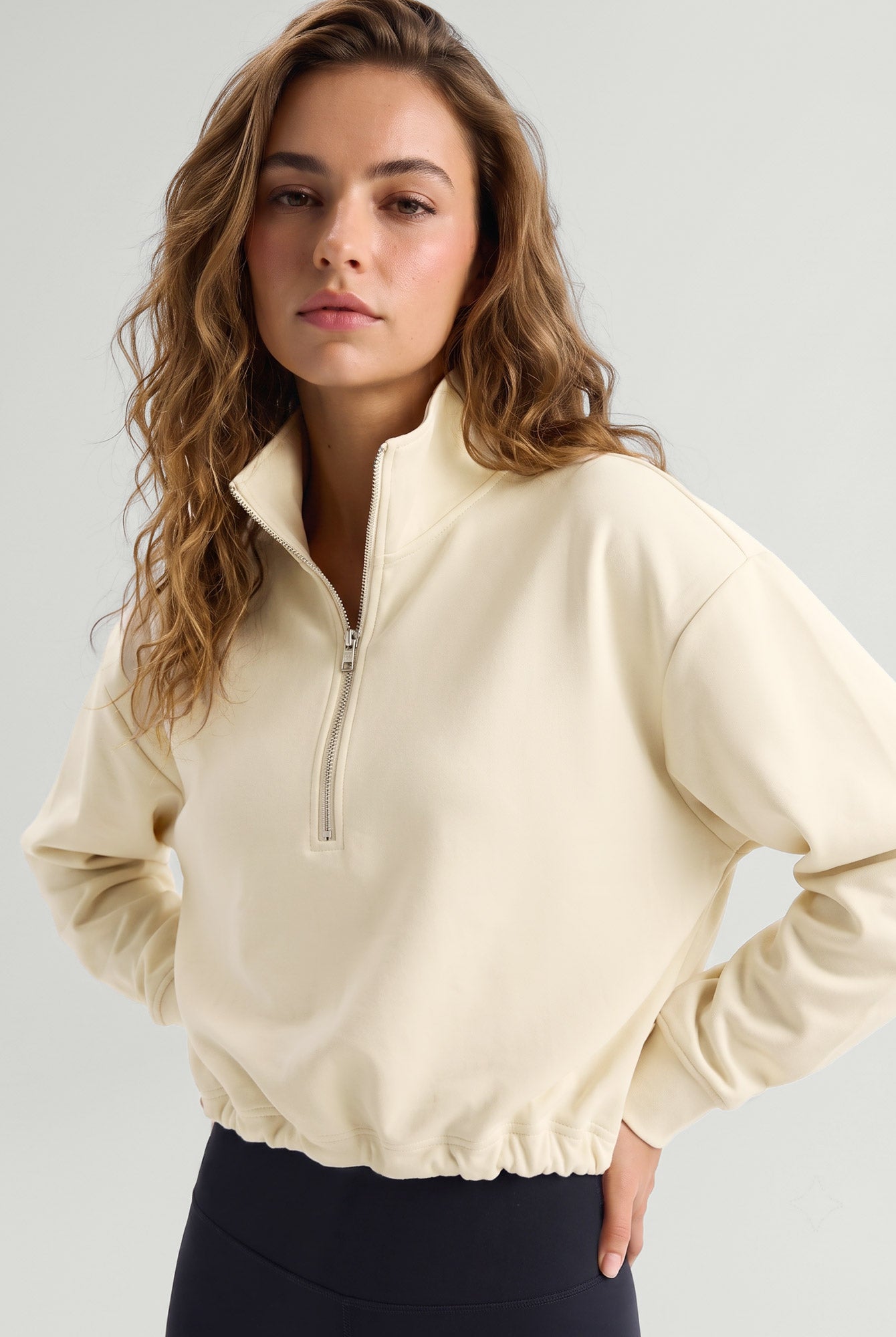 Women Knitted Polyester Yoga Long Sleeve Tops Sustainable Yoga Tops - BERLOOK