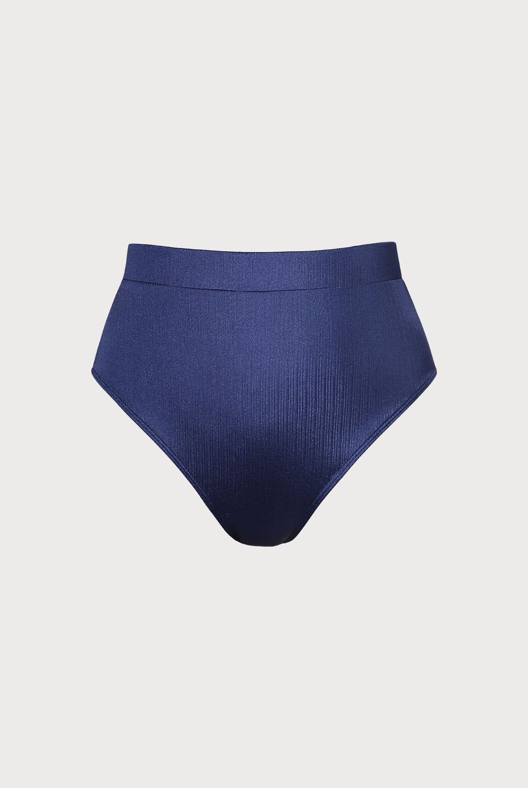Women Knitted Spandex nylon blend Bikini Bottoms Navy Sustainable Plus Size Bikinis - BERLOOK