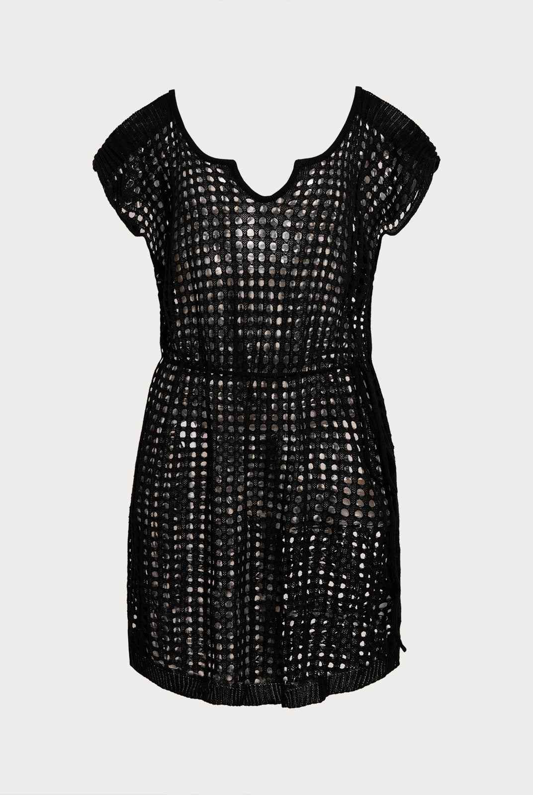 Women Knitted Viscose blended Cover ups Black Sustainable Plus Size Cover-ups - BERLOOK