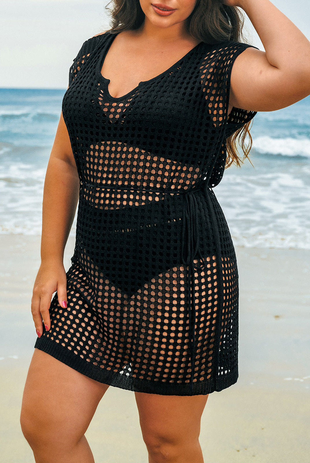 Women Knitted Viscose blended Cover ups Sustainable Plus Size Cover-ups - BERLOOK