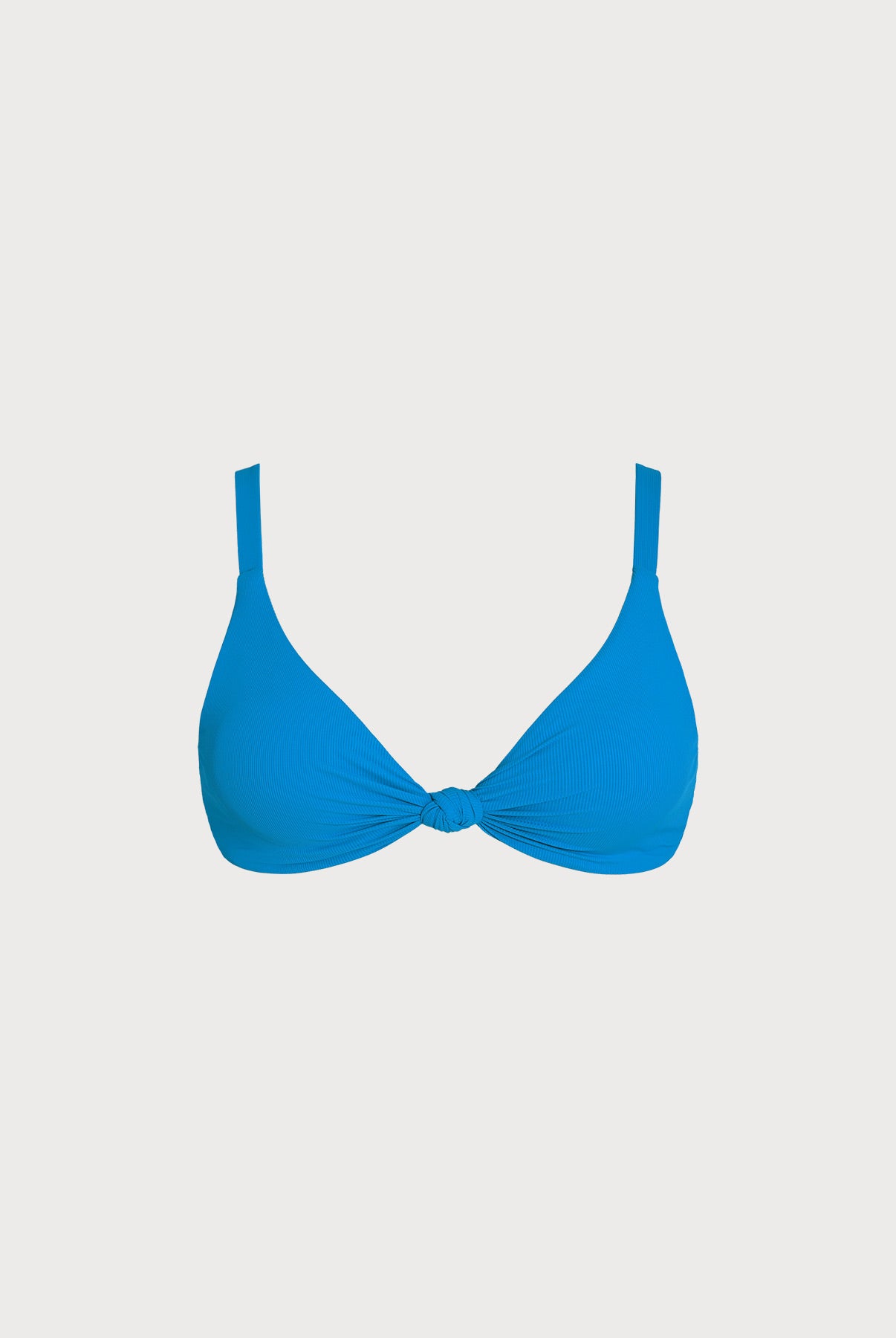 Women Plus Size Knitted Nylon Bikini Tops Blue Sustainable Plus Size Bikinis - BERLOOK