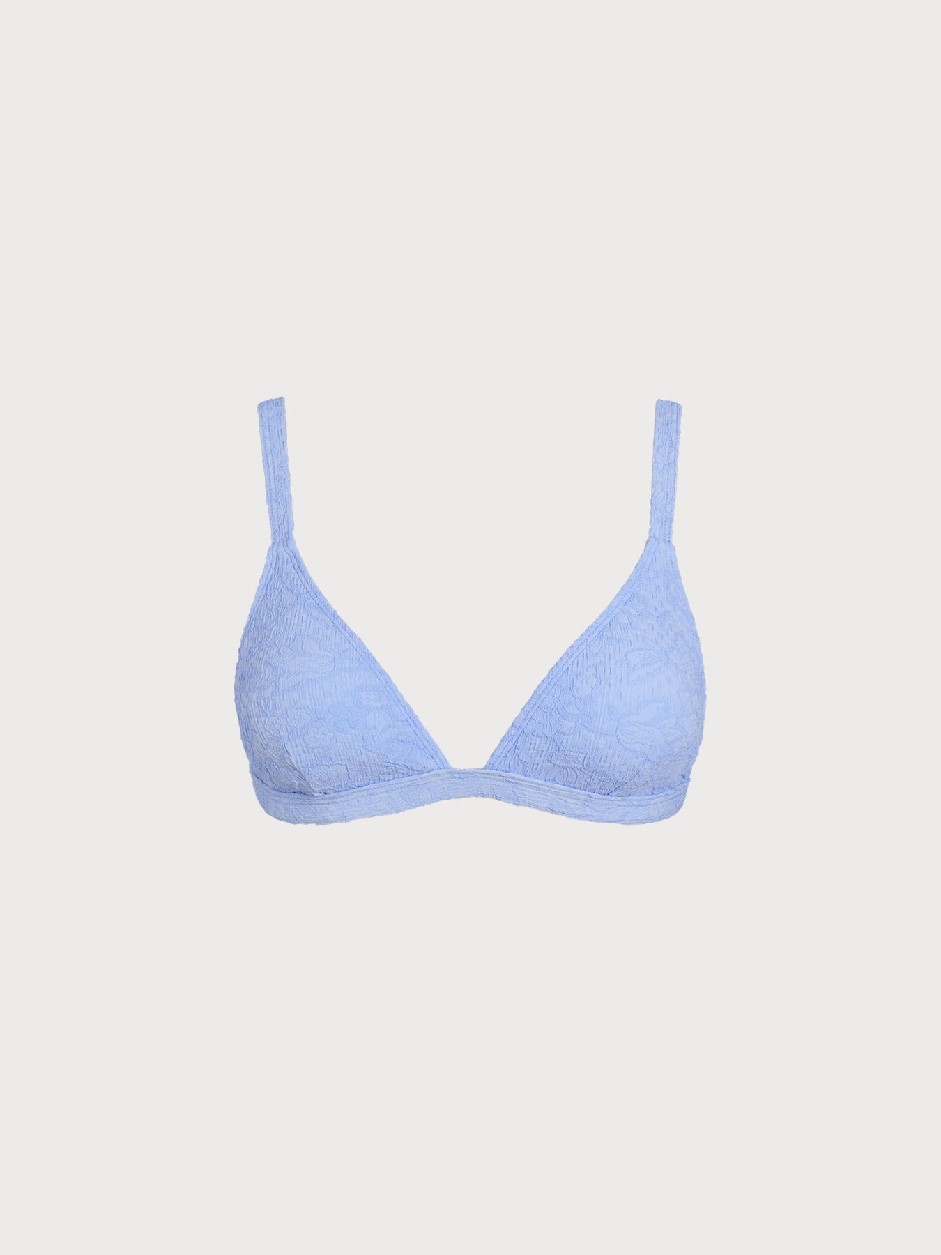 Women Woven Nylon Bikini Tops Light Blue Sustainable Bikinis - BERLOOK