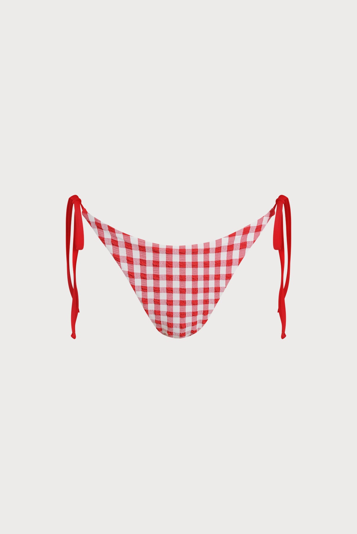 Women Woven Polyester Blended Bikini Bottoms Red Sustainable Bikinis - BERLOOK