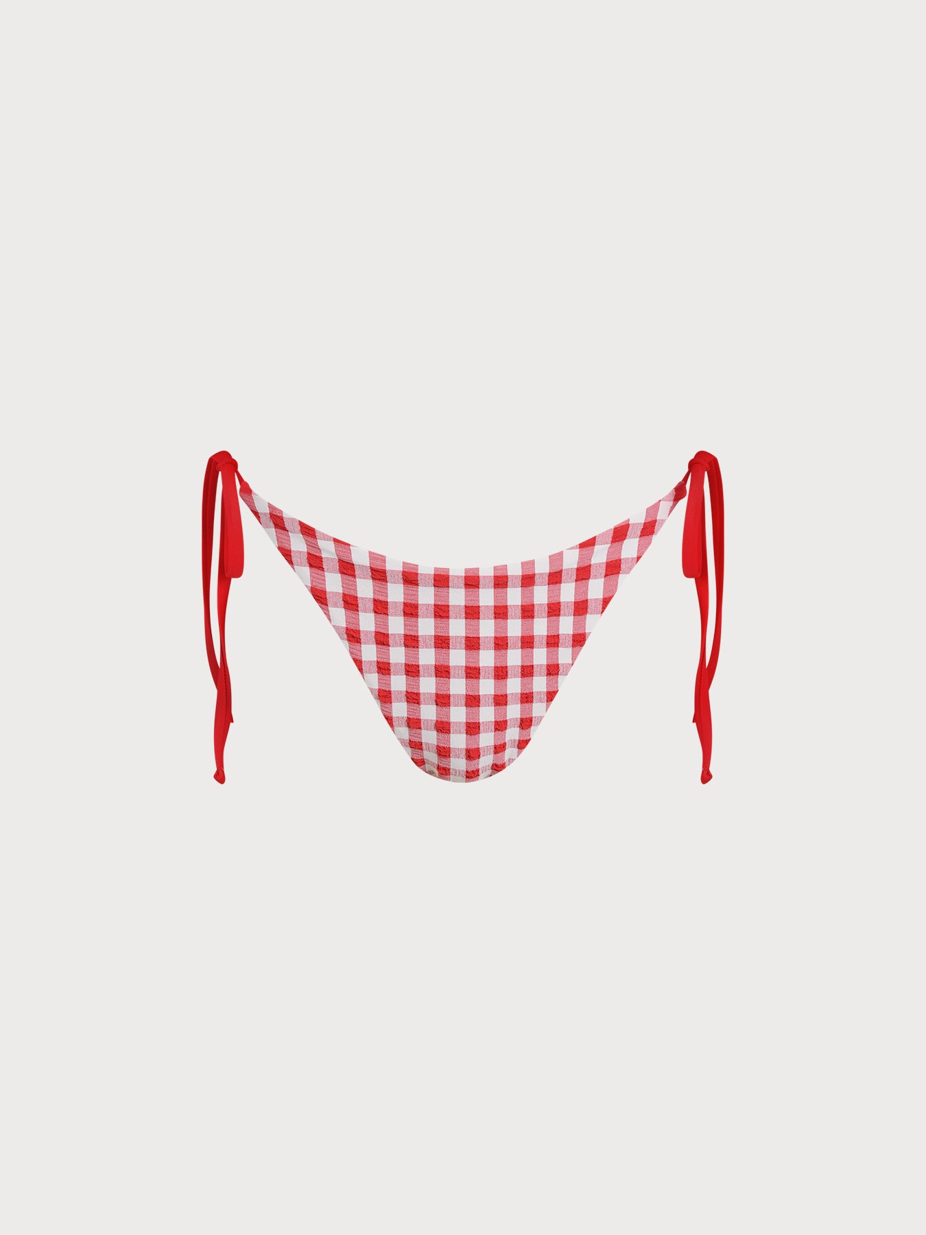 Women Woven Polyester Blended Bikini Bottoms Red Sustainable Bikinis - BERLOOK