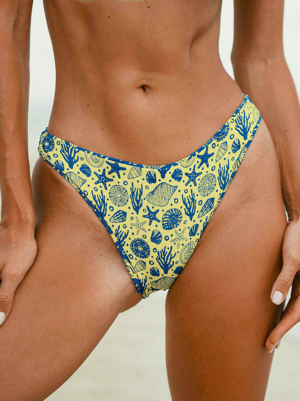Women Woven Polyester Blended Bikini Bottoms Sustainable Bikinis - BERLOOK