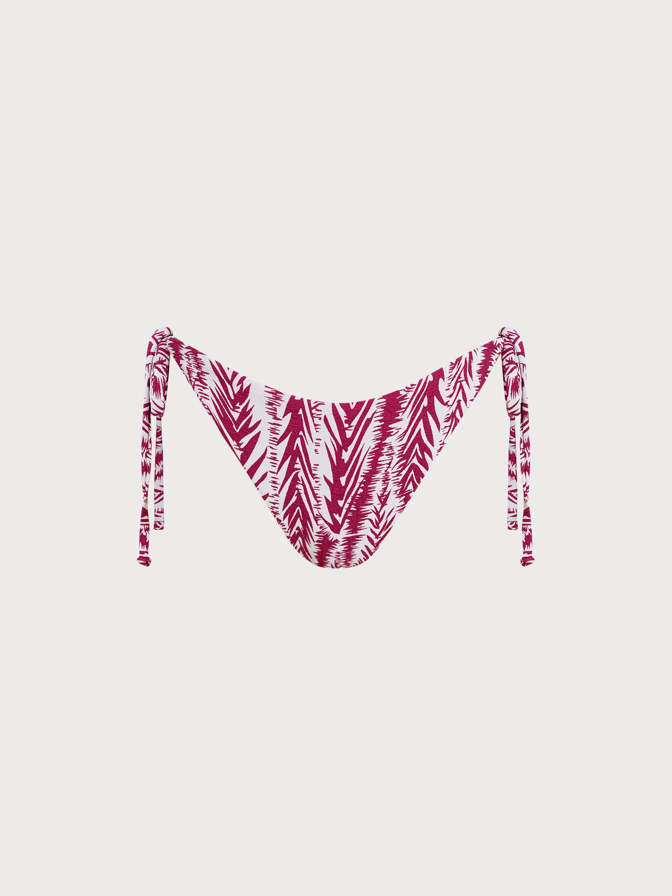 Women Woven Polyester Blended Bikini Bottoms Wine Red Sustainable Bikinis - BERLOOK