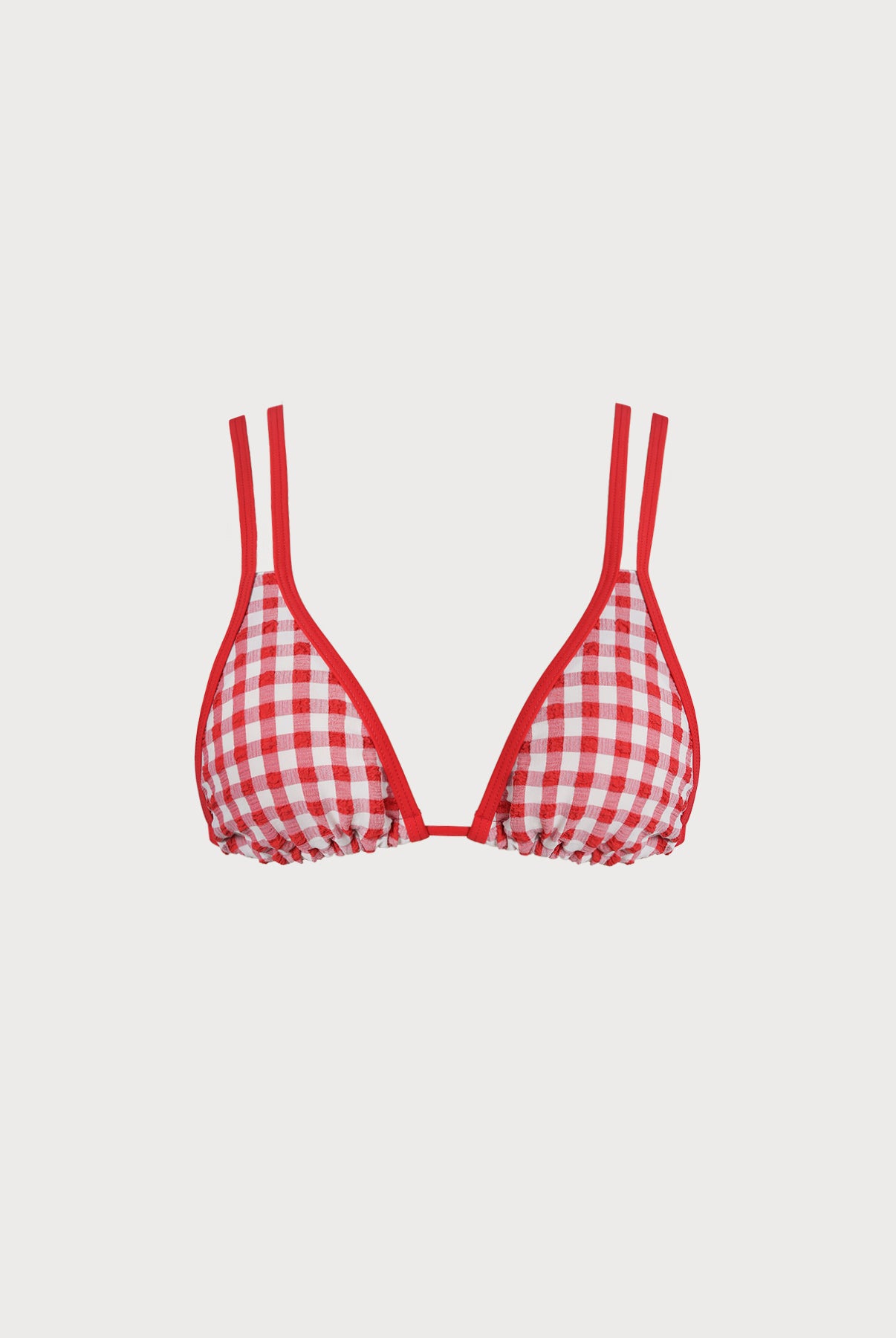 Women Woven Polyester Blended Bikini Tops Red Sustainable Bikinis - BERLOOK