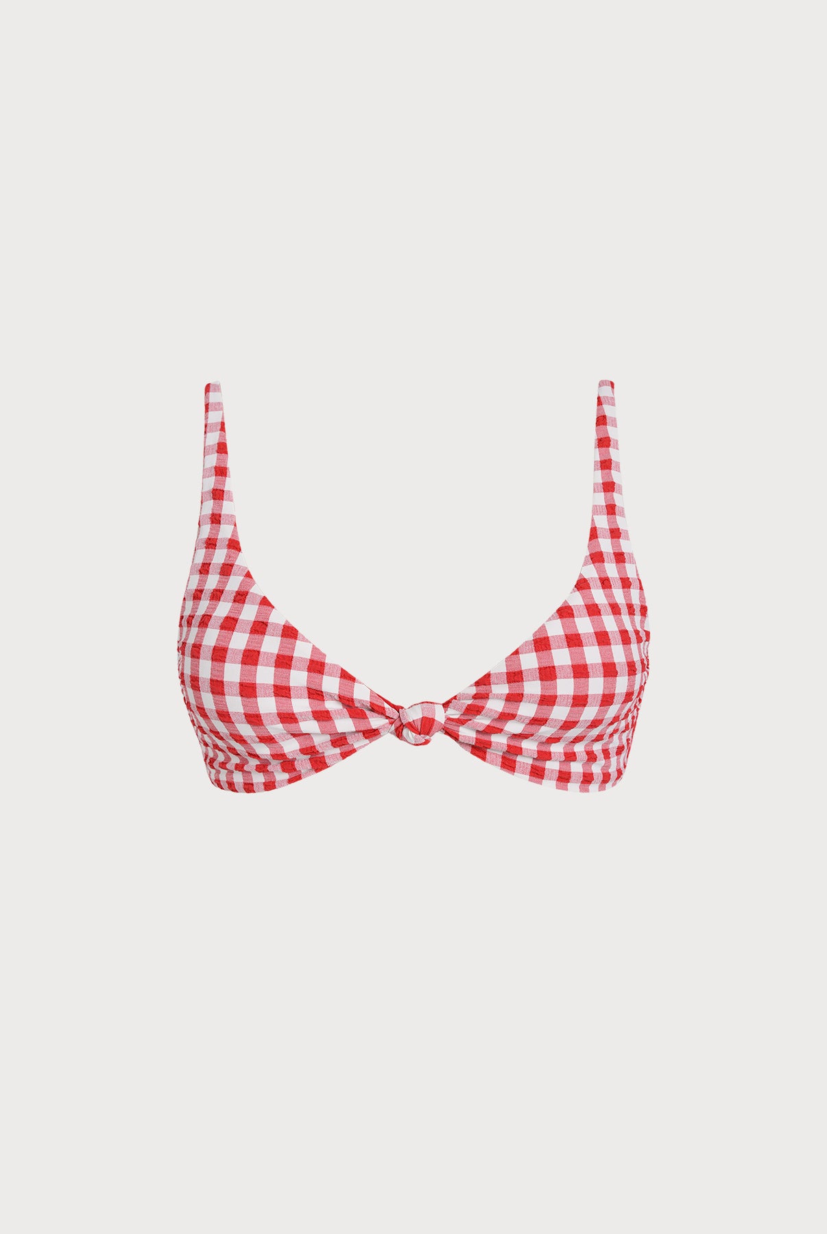 Women Woven Polyester Blended Bikini Tops Red Sustainable Bikinis - BERLOOK