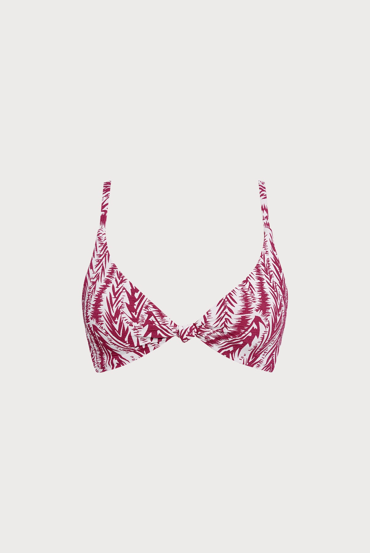 Women Woven Polyester Blended Bikini Tops Wine Red Sustainable Bikinis - BERLOOK