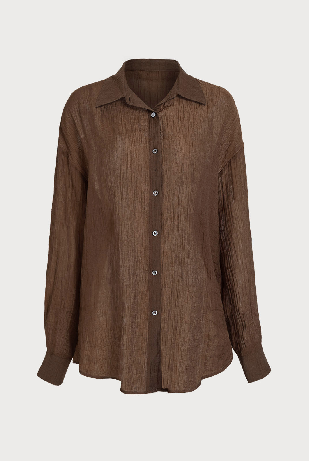 Women Woven Tencel cotton blended Cover ups Brown Sustainable Cover-ups - BERLOOK