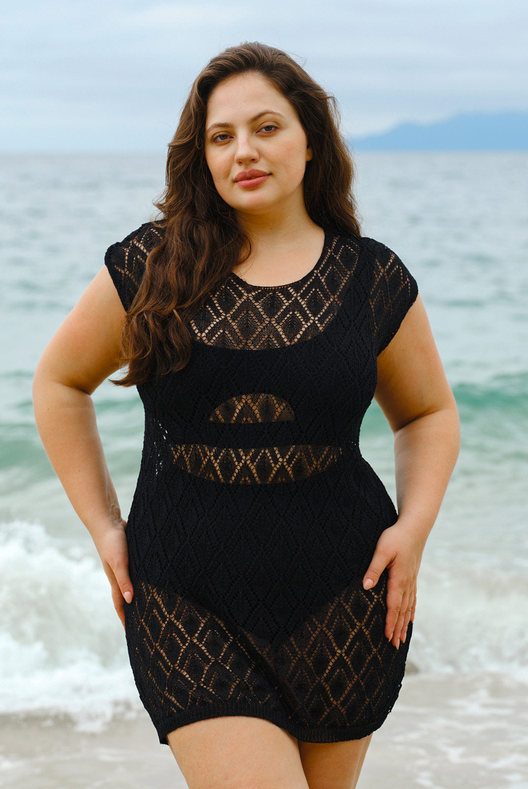 Women'S Knitted Acrylic Cover-ups Sustainable Plus Size Cover-ups - BERLOOK