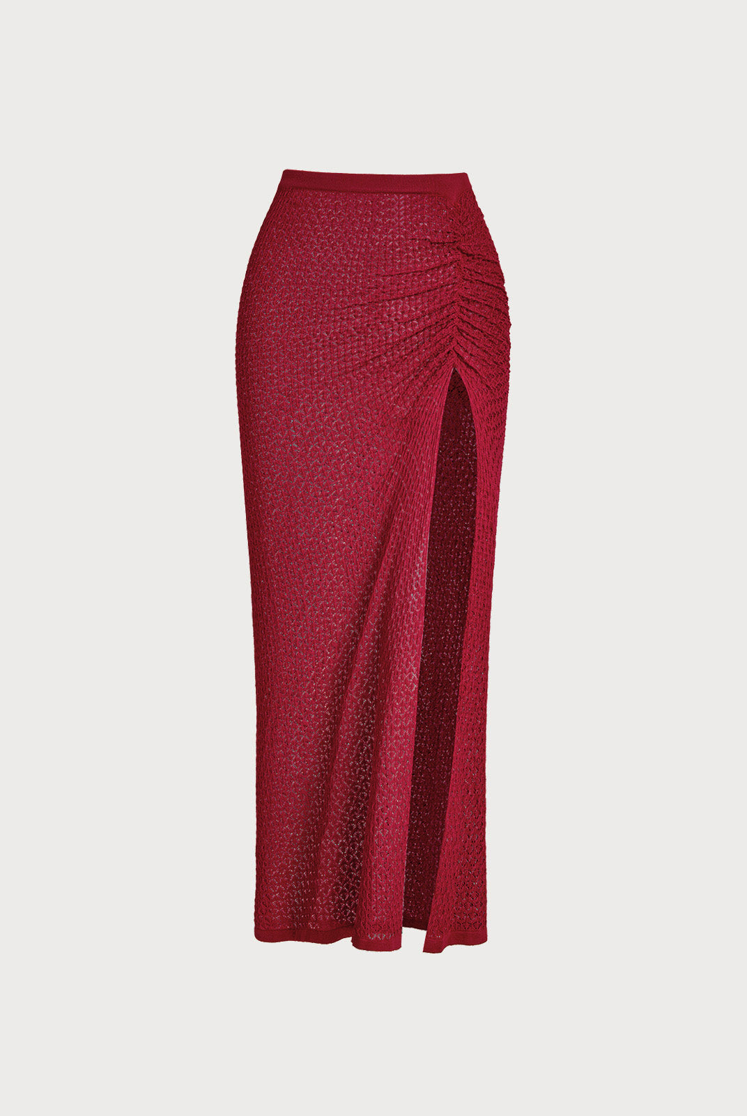 Women'S Knitted Acrylic Cover-ups Wine Red Sustainable Cover-ups - BERLOOK