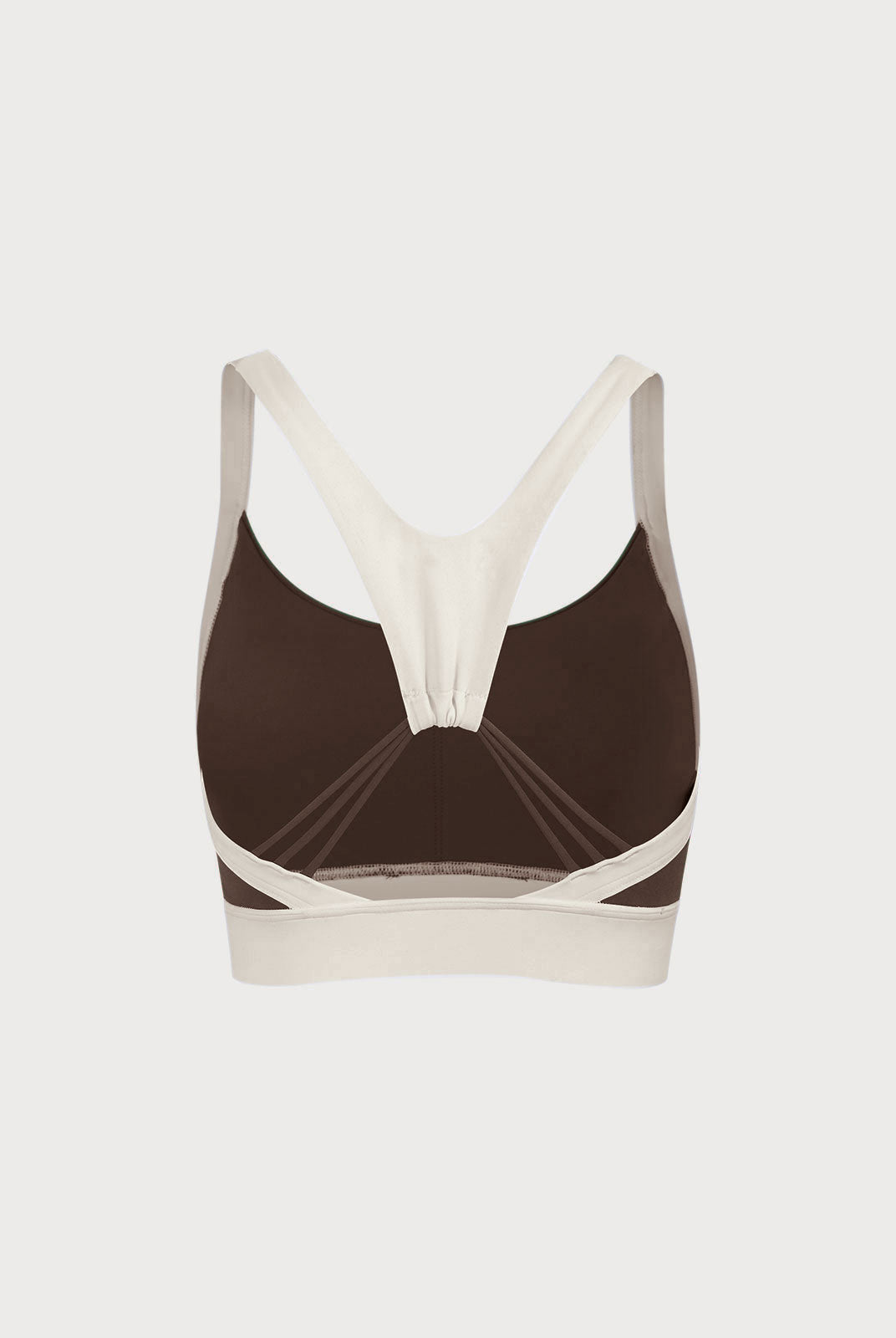 Women'S Knitted Nylon Contrast Color Yoga Sports Bra Sustainable Yoga Tops - BERLOOK