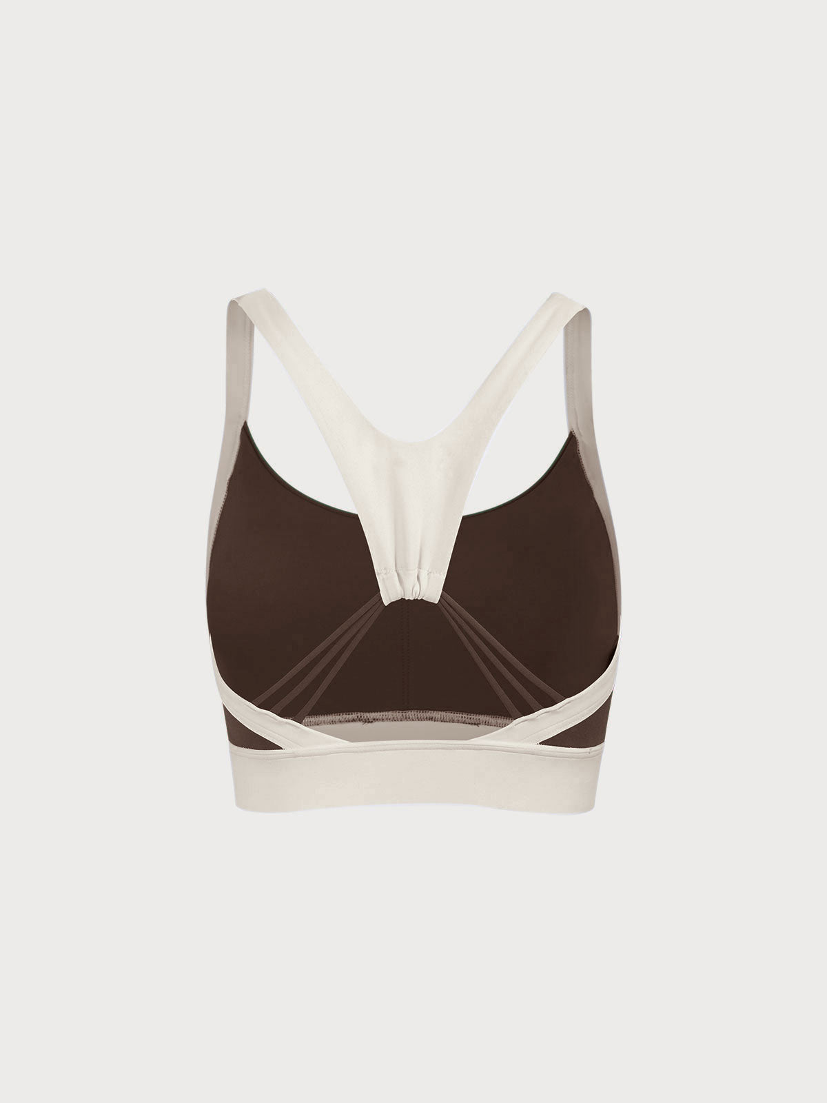 Women'S Knitted Nylon Contrast Color Yoga Sports Bra Sustainable Yoga Tops - BERLOOK