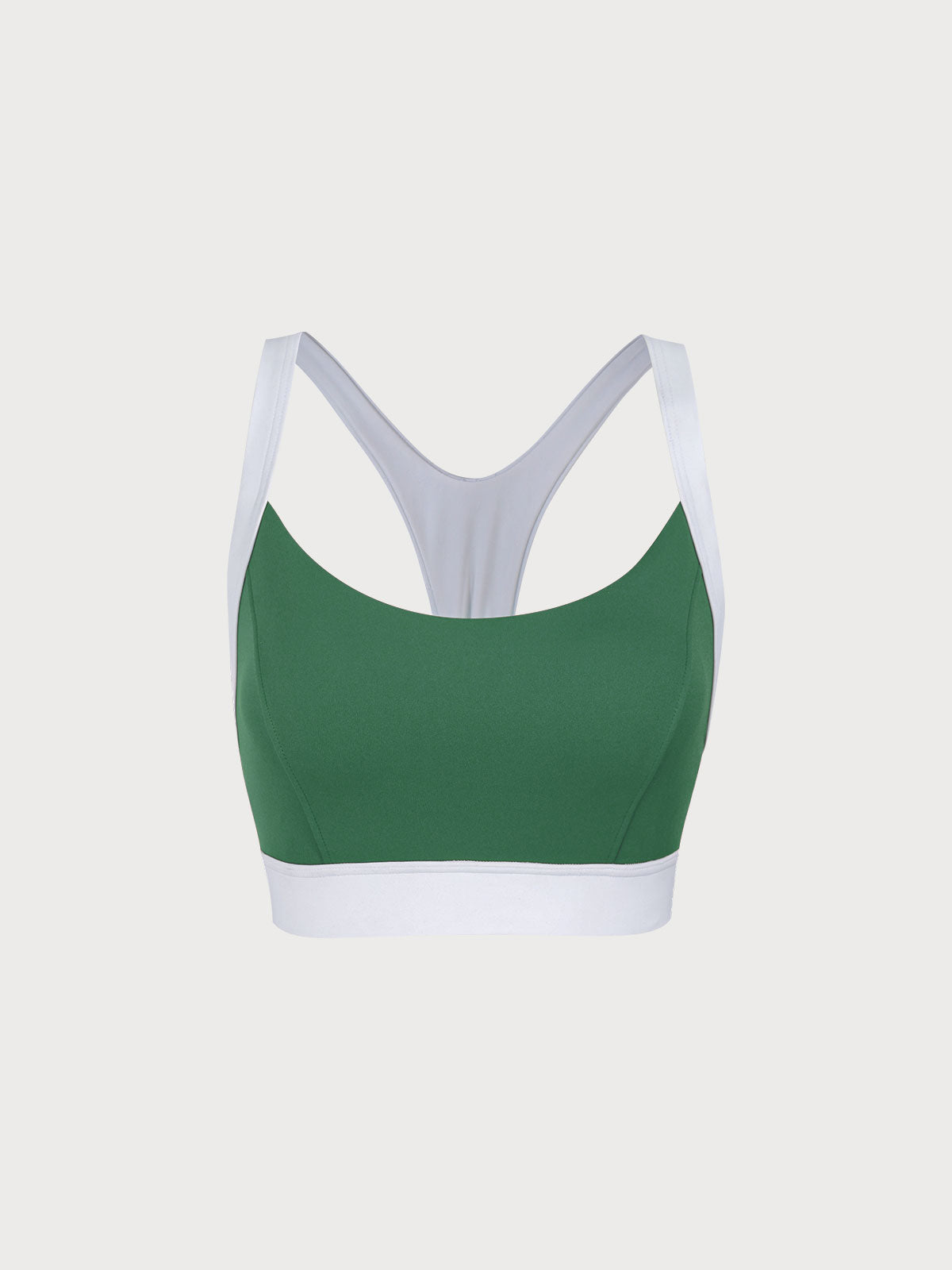 Women'S Knitted Nylon Contrast Color Yoga Sports Bra Sustainable Yoga Tops - BERLOOK