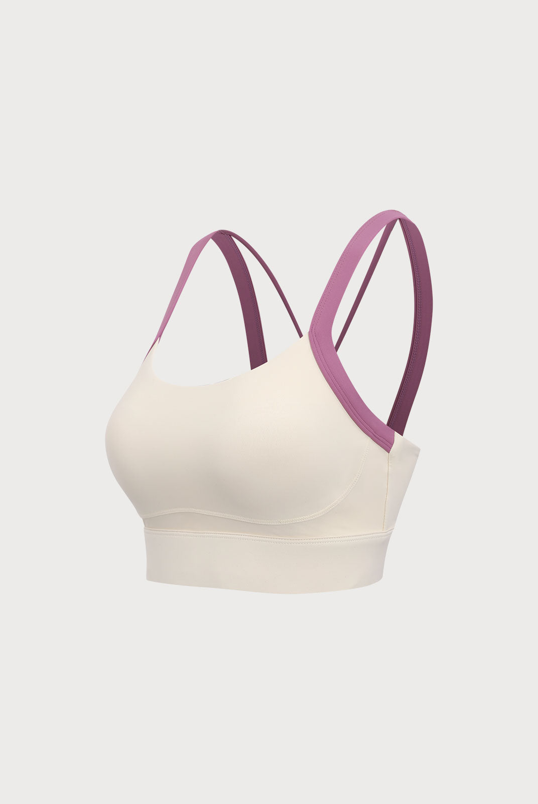 Women'S Knitted Nylon Contrast Color Yoga Sports Bra Sustainable Yoga Tops - BERLOOK