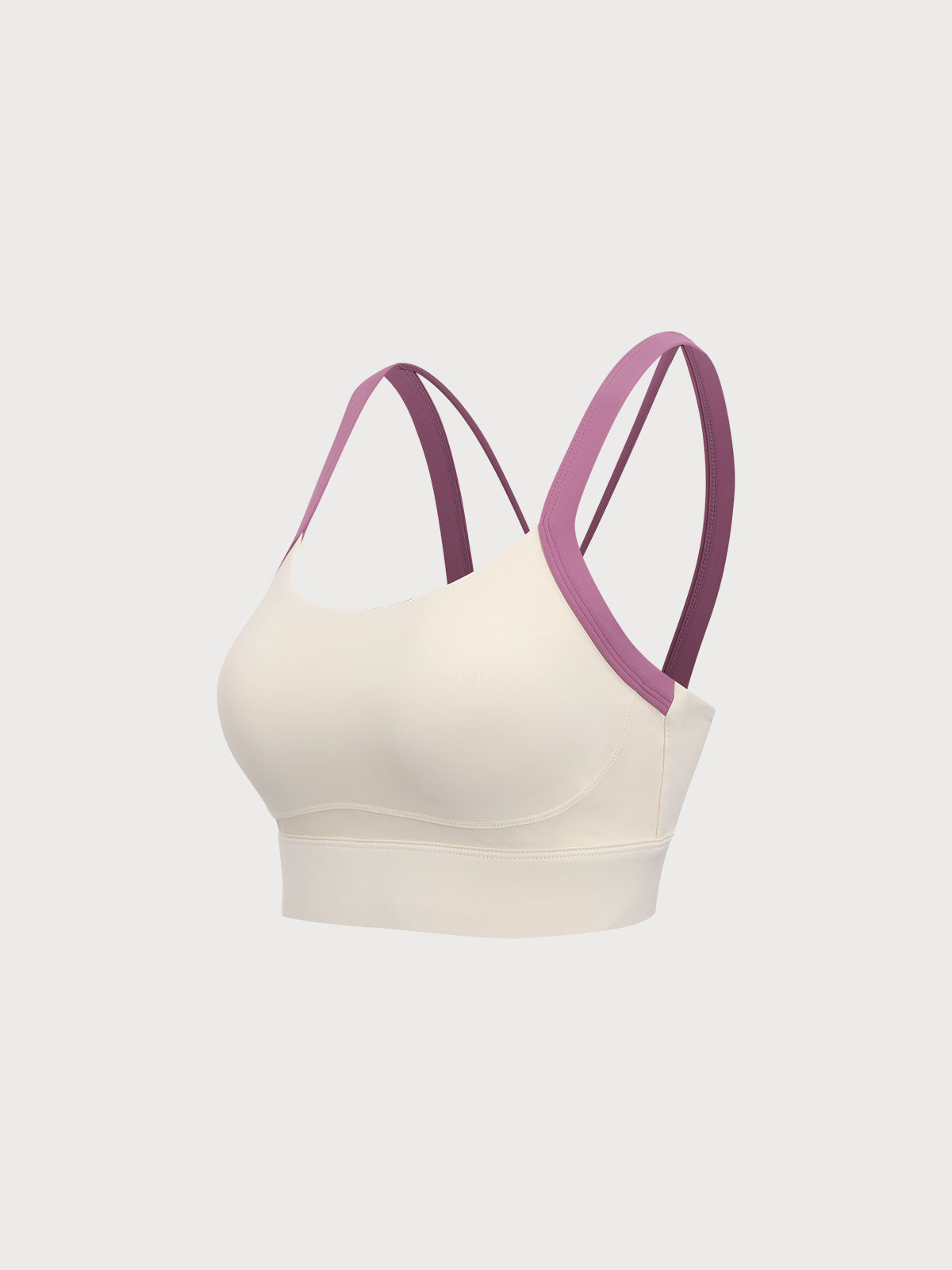 Women'S Knitted Nylon Contrast Color Yoga Sports Bra Sustainable Yoga Tops - BERLOOK