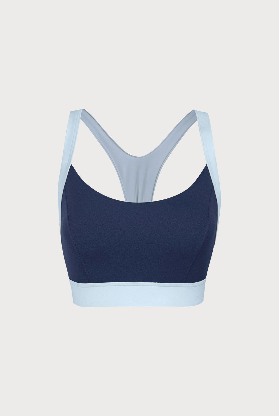 Women'S Knitted Nylon Contrast Color Yoga Sports Bra Sustainable Yoga Tops - BERLOOK