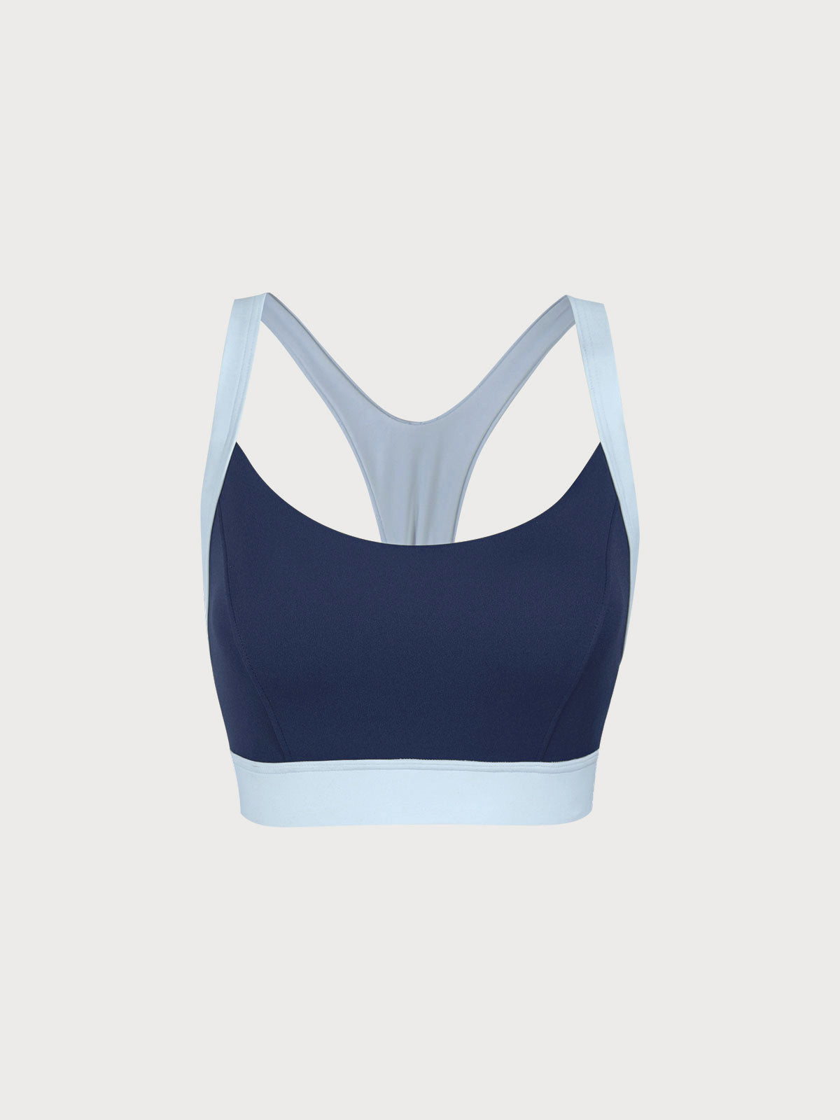 Women'S Knitted Nylon Contrast Color Yoga Sports Bra Sustainable Yoga Tops - BERLOOK