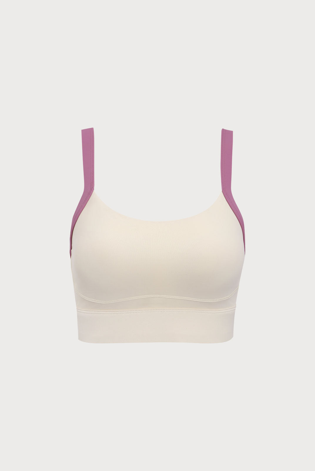 Women'S Knitted Nylon Contrast Color Yoga Sports Bra Sustainable Yoga Tops - BERLOOK