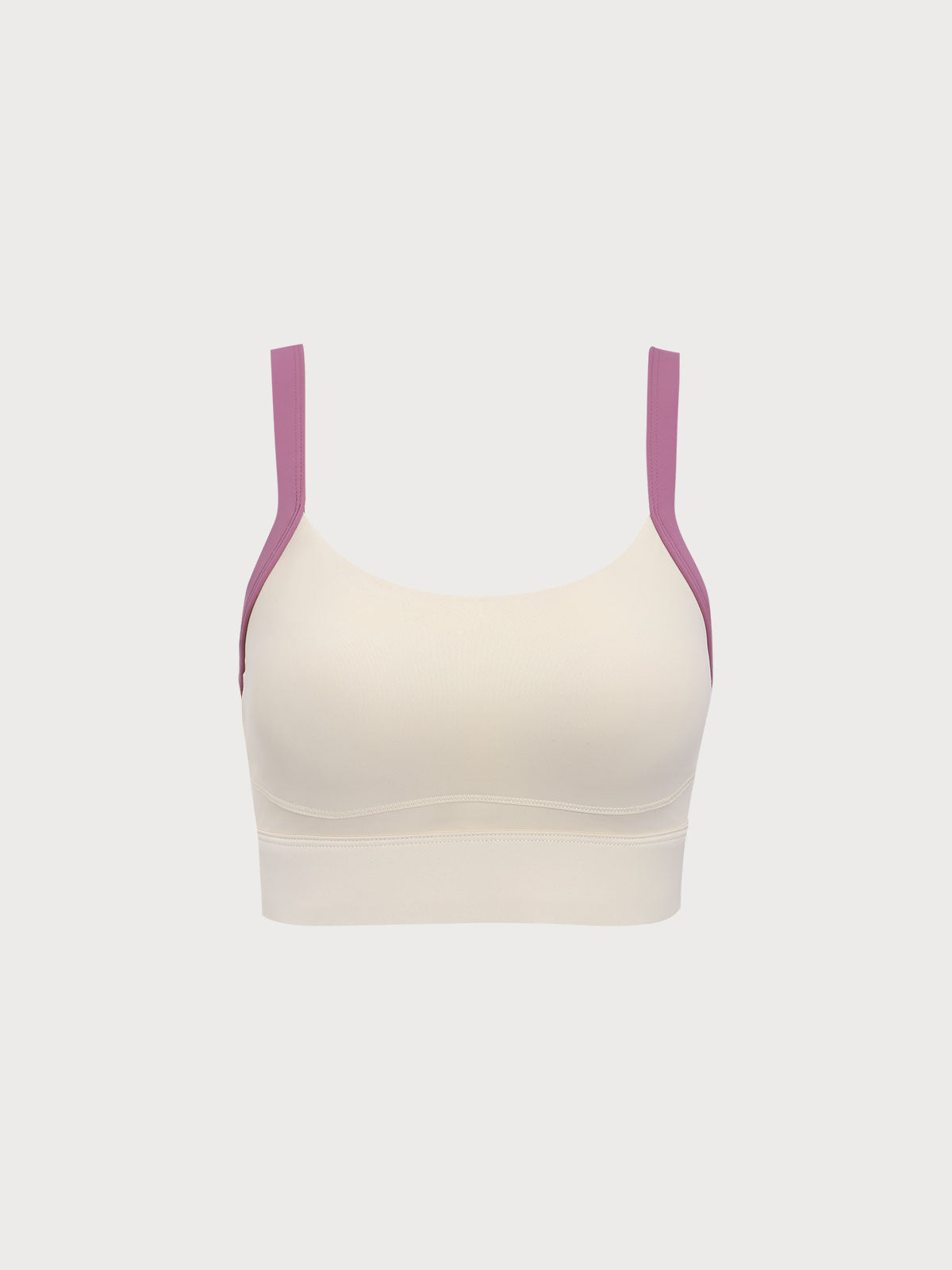 Women'S Knitted Nylon Contrast Color Yoga Sports Bra Sustainable Yoga Tops - BERLOOK
