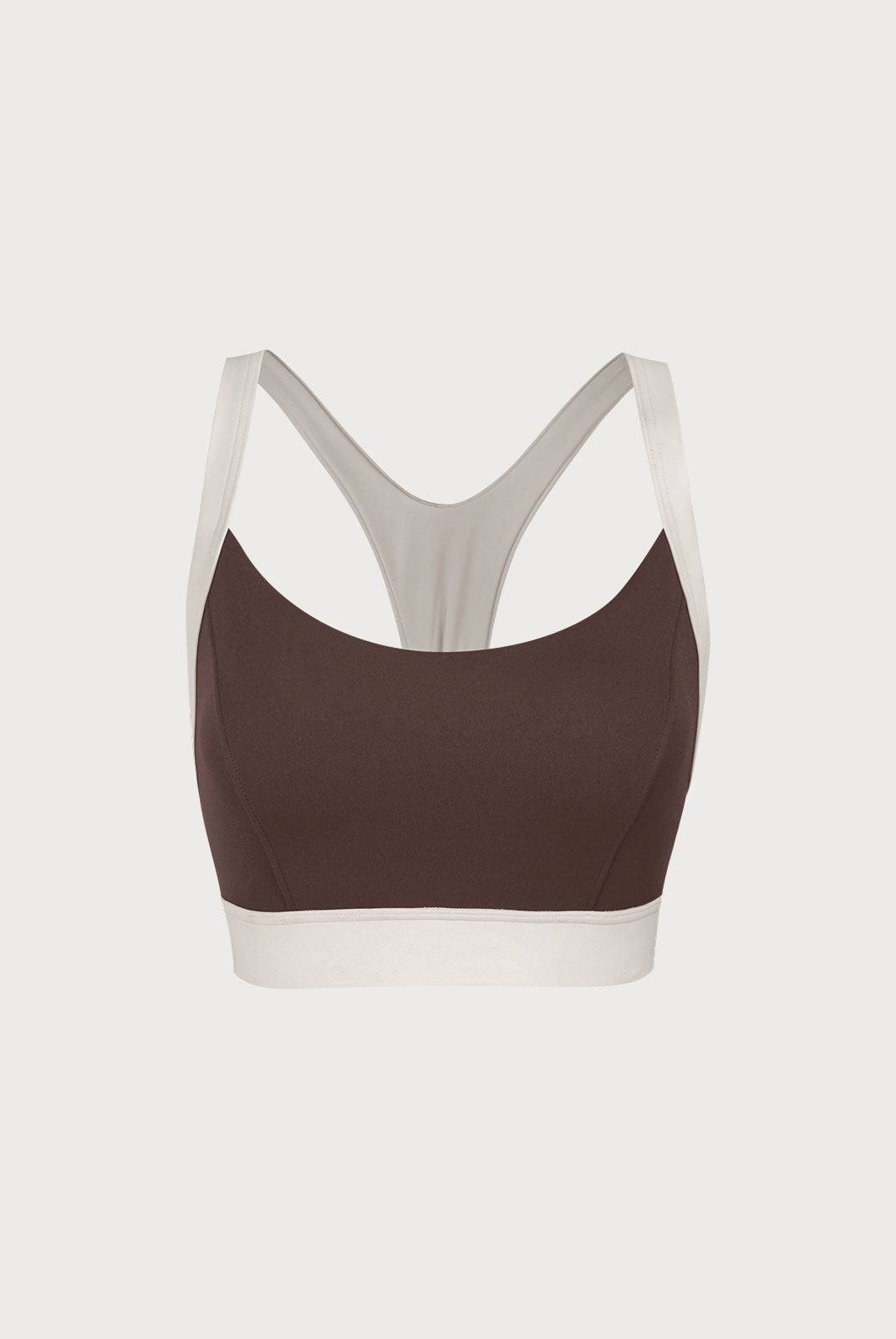 Women'S Knitted Nylon Contrast Color Yoga Sports Bra Sustainable Yoga Tops - BERLOOK